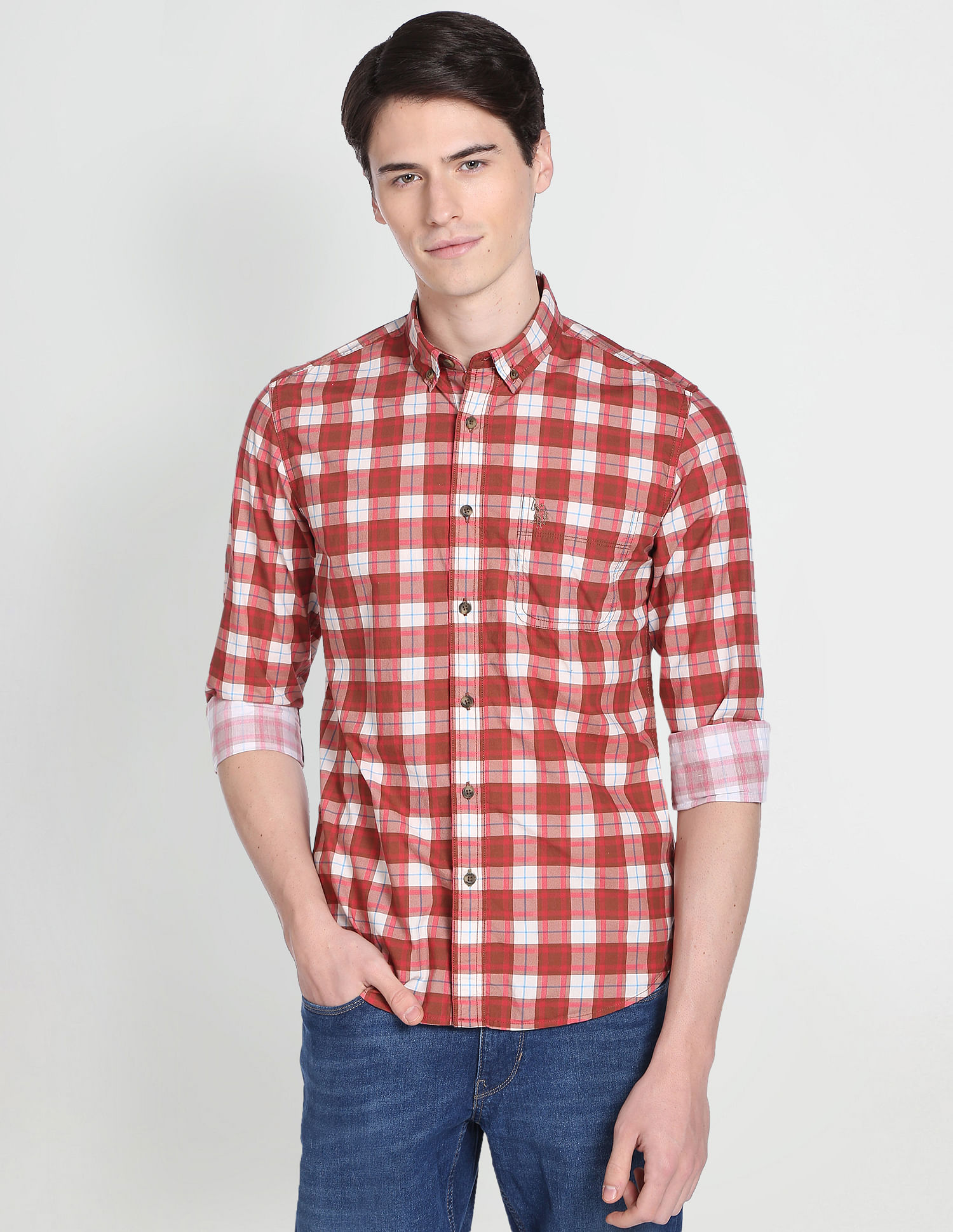 U.S. Polo Assn. Denim Co. Tartan Check Casual Shirt