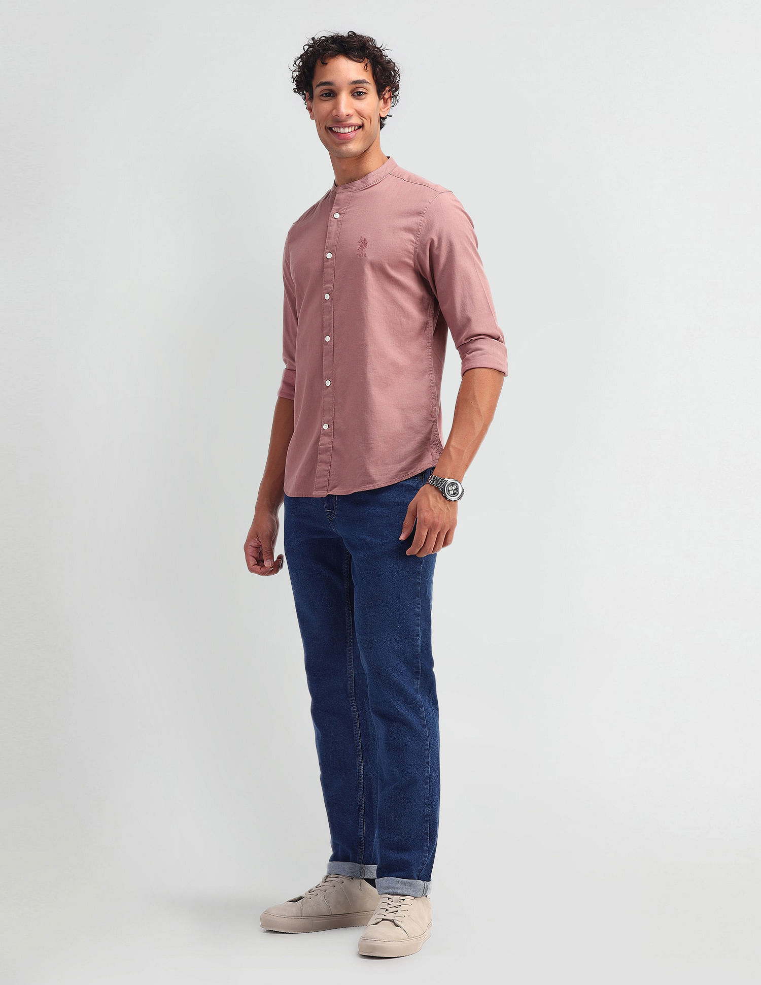 U.S. Polo Assn. Denim Co. Slim Fit Solid Shirt