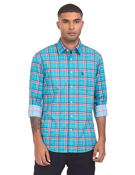 U.S. Polo Assn. Chest Pocket Checked Casual Shirt