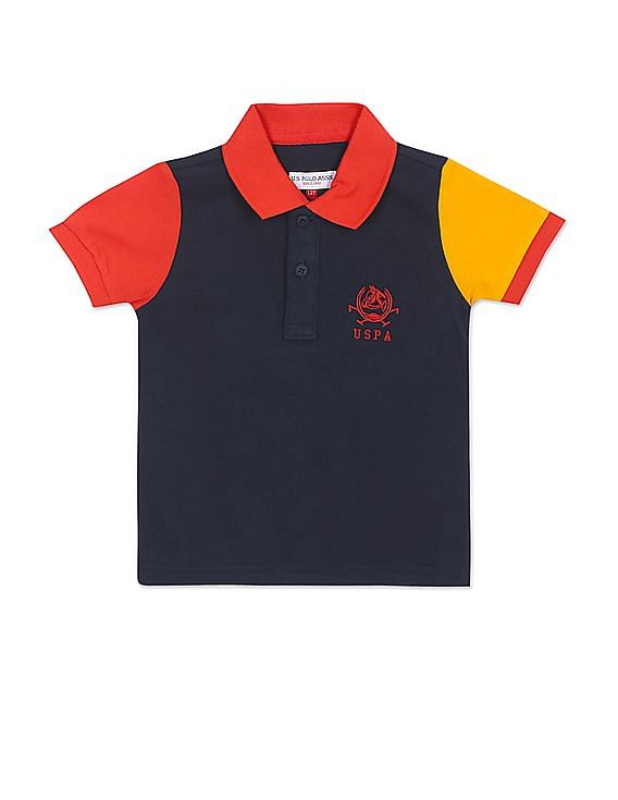 U.S. Polo Assn. Kids Boys Pure Cotton Colour Block Polo Shirt