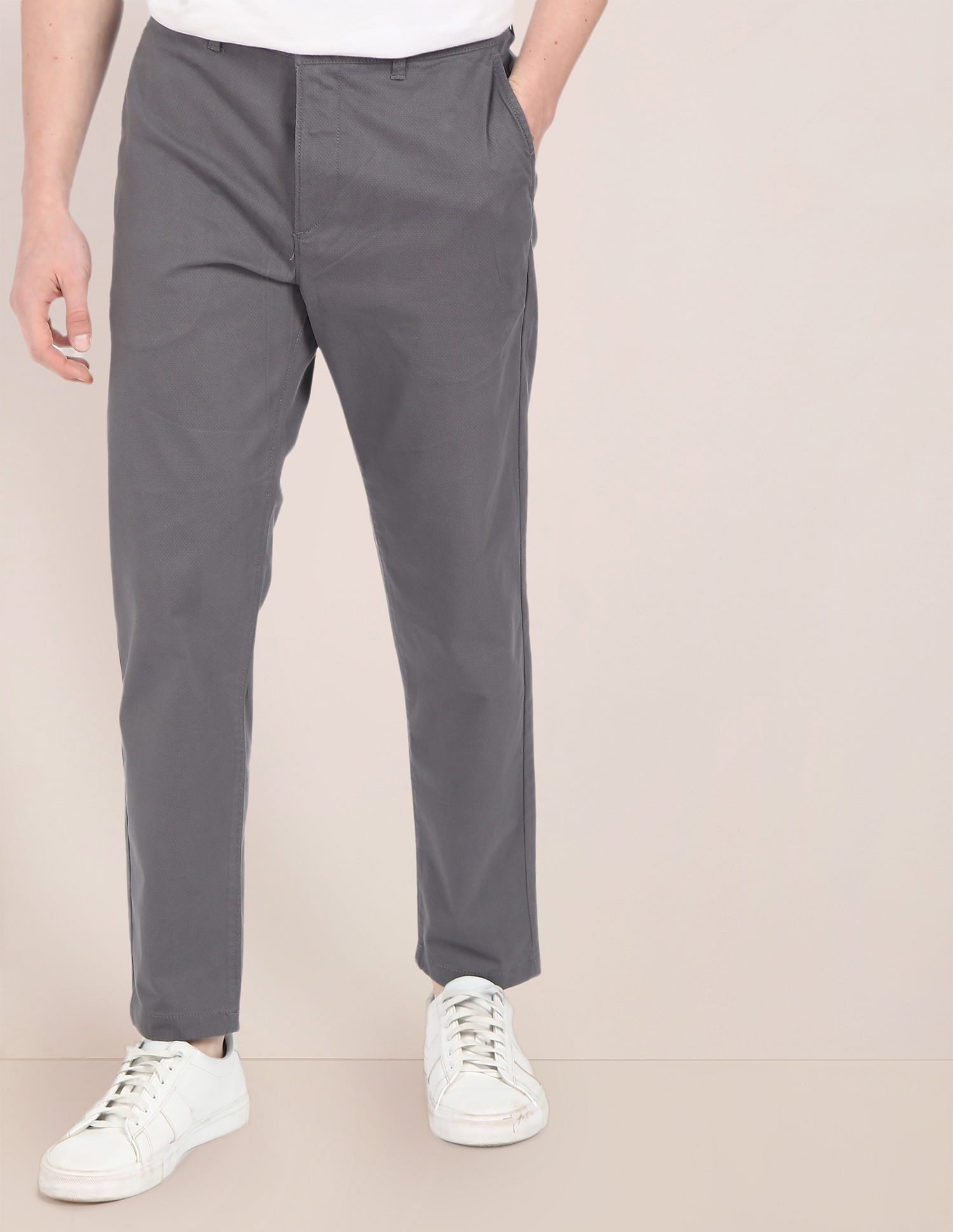Buy Boys Navy Slim Fit Print Trousers Online - 686807 | Allen Solly