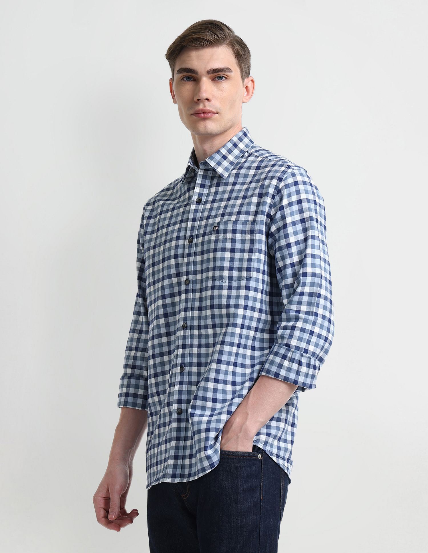 Arrow Sport Buffalo Check Cotton Shirt