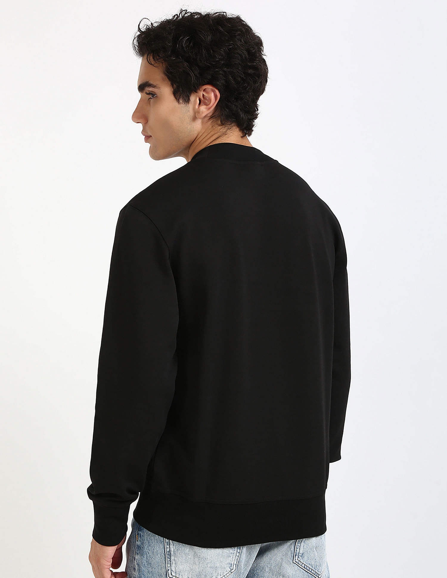 Calvin Klein Jeans Solid Relaxed-Fit Cotton Sweatshirt