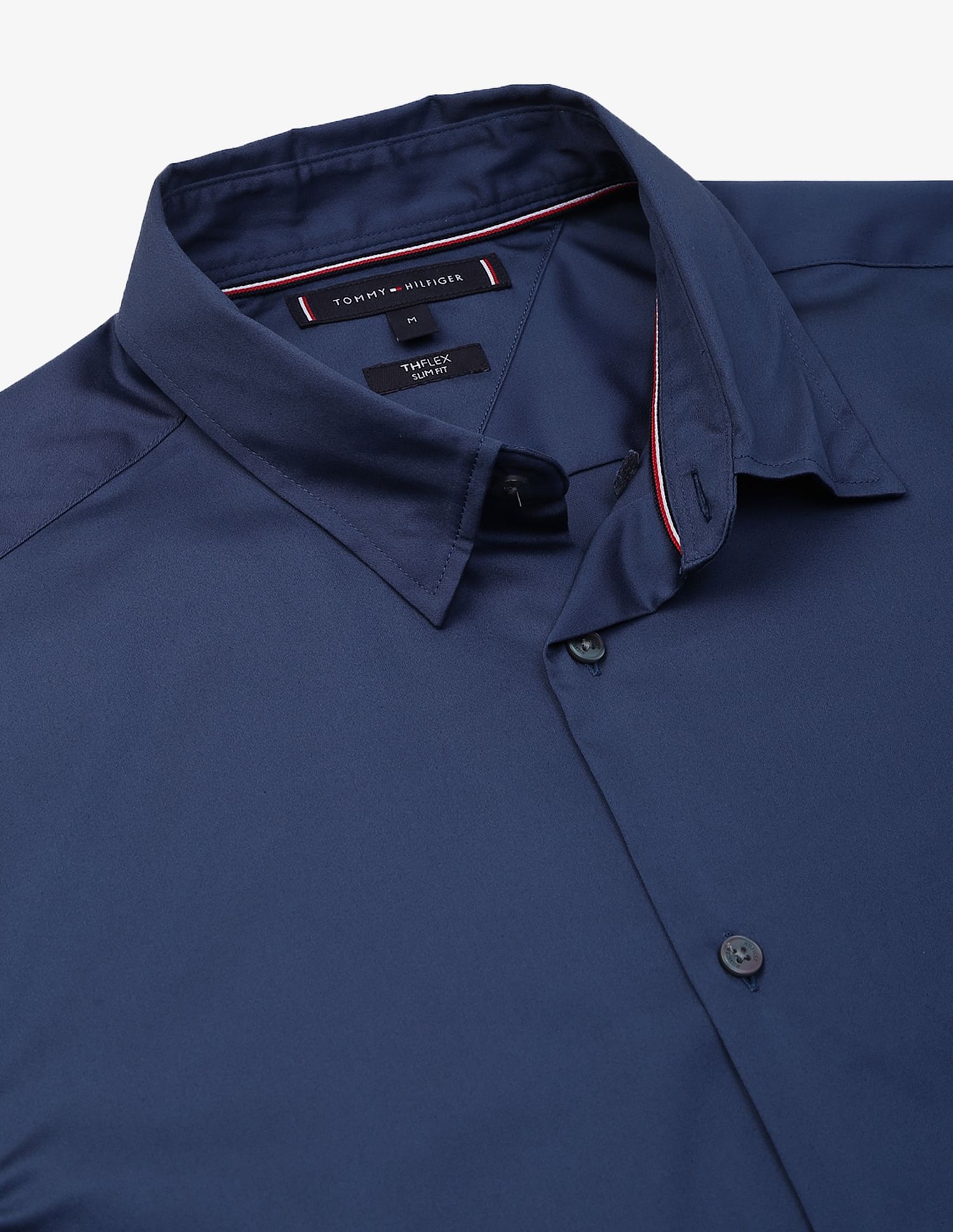 Tommy Hilfiger Solid Satin Slim Fit Shirt