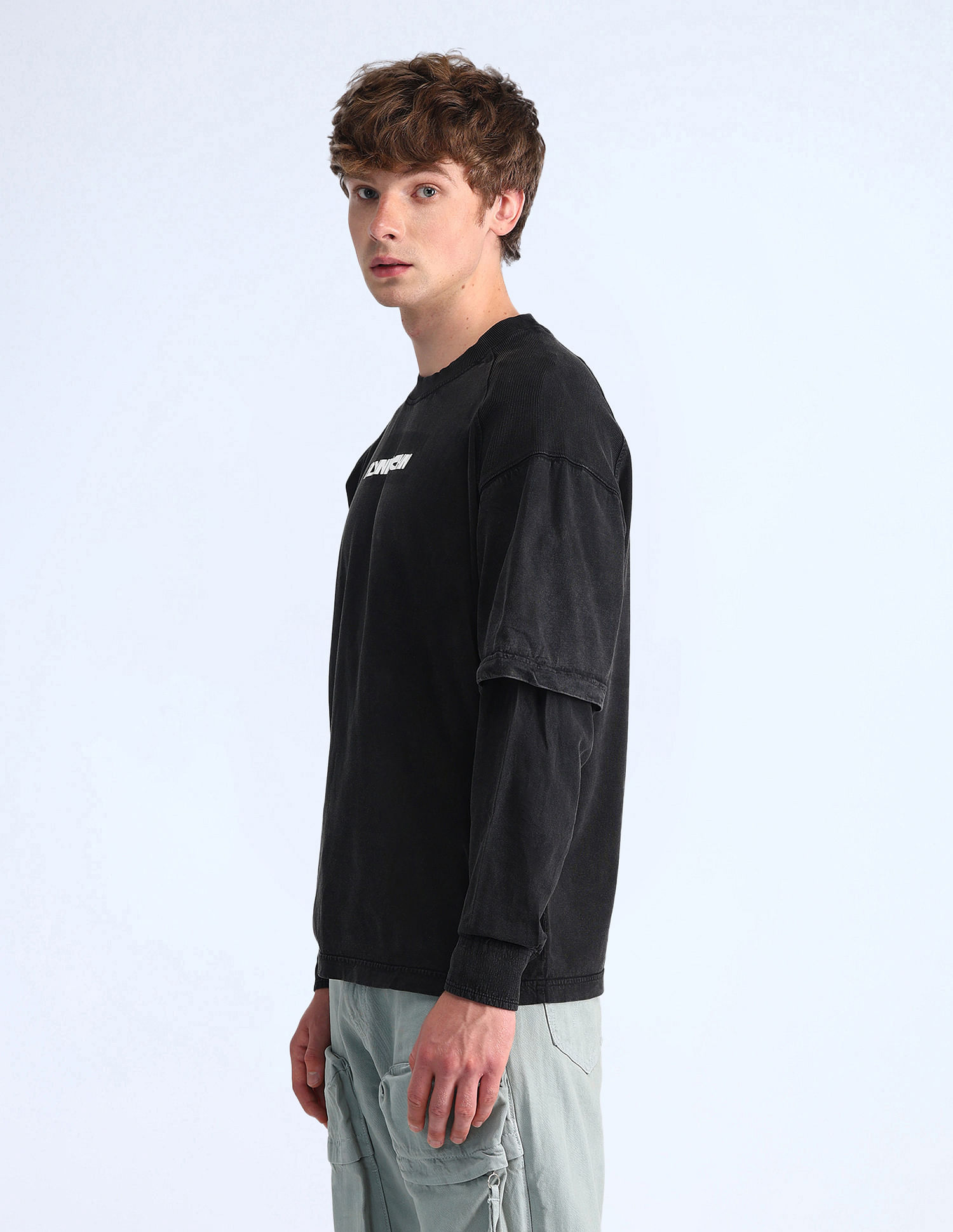 Flying Machine Doctor Sleeves Brand Oversized T-Shirt