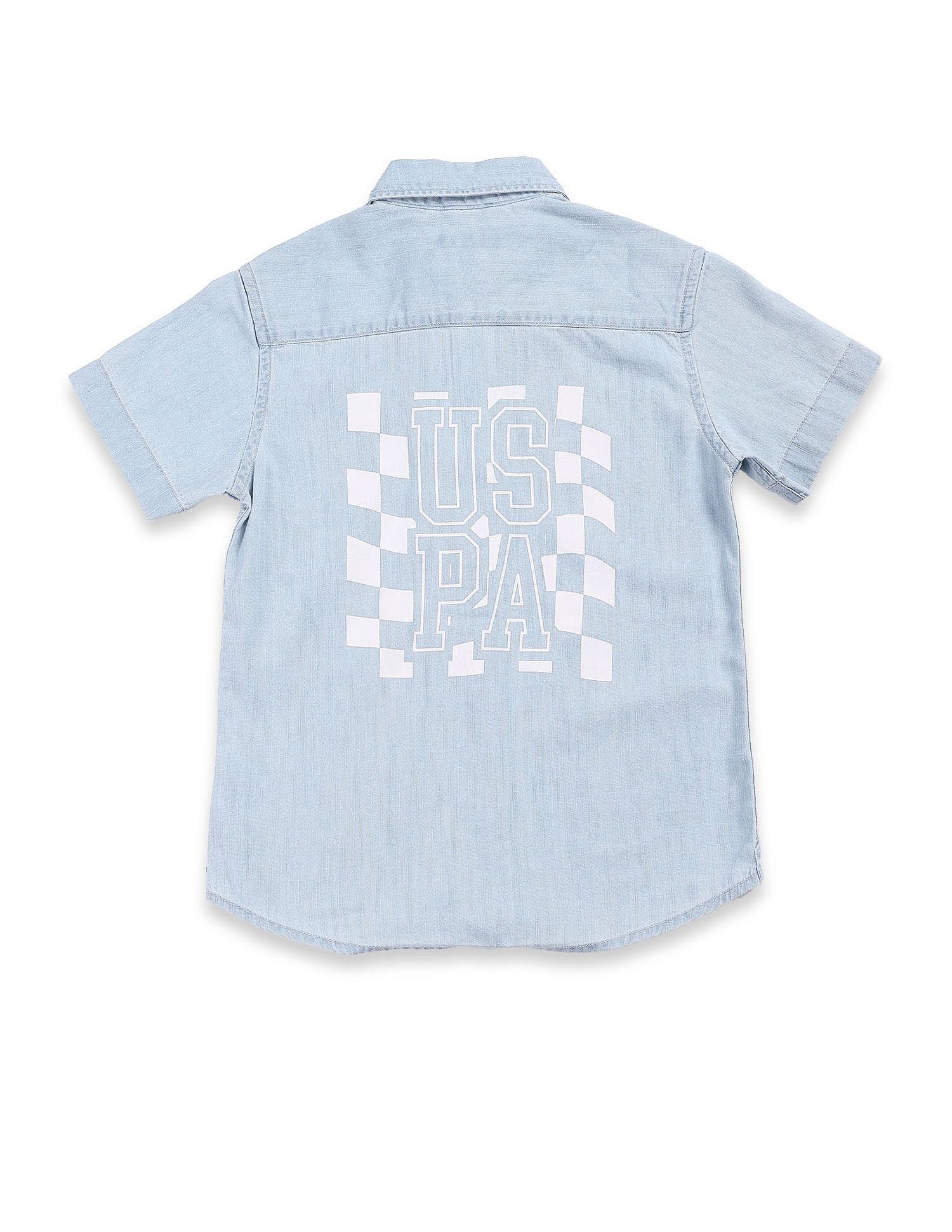 U.S. Polo Assn. Kids Boys Pure Cotton Short Sleeve Shirt