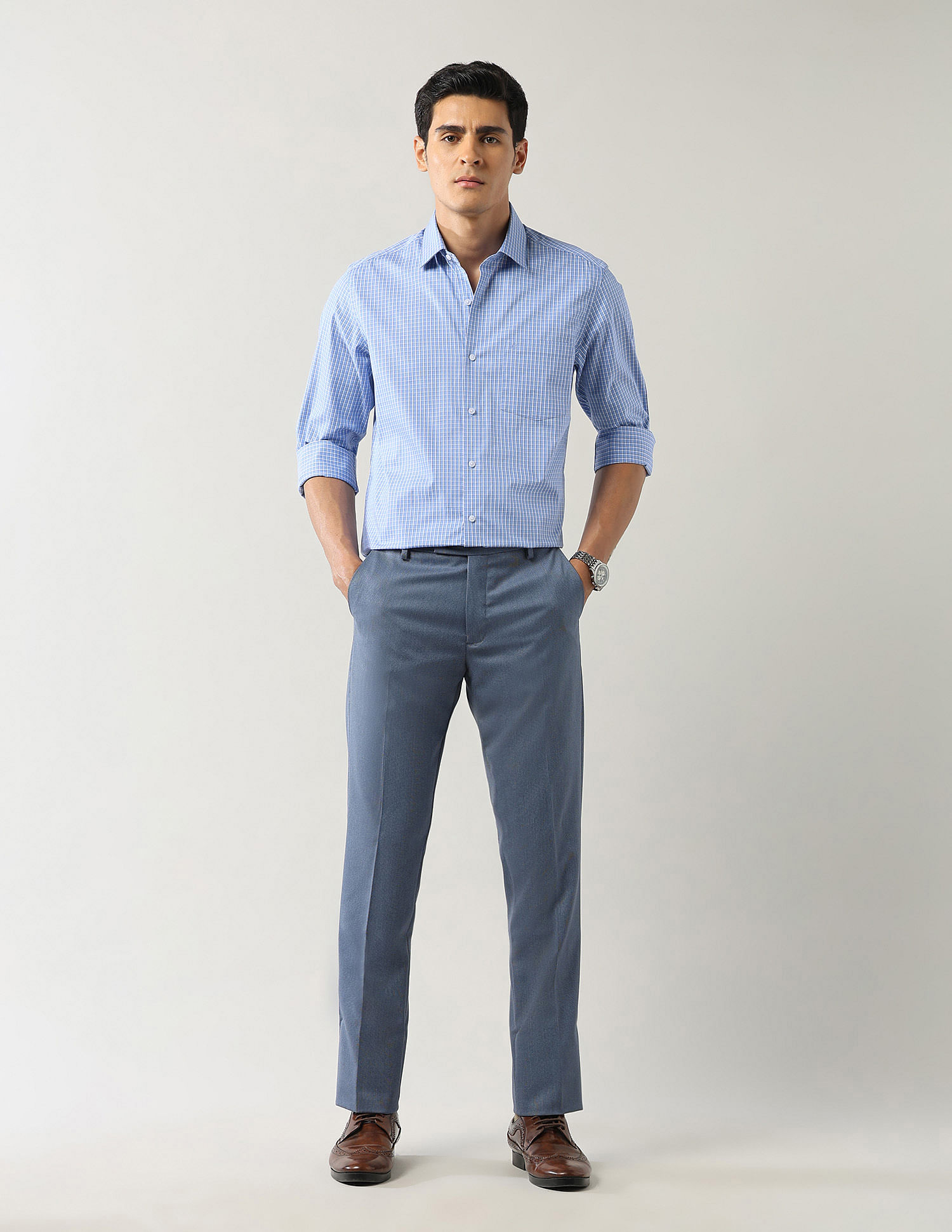 Arrow Graphic Printed Manhattan Slim Fit Shirt
