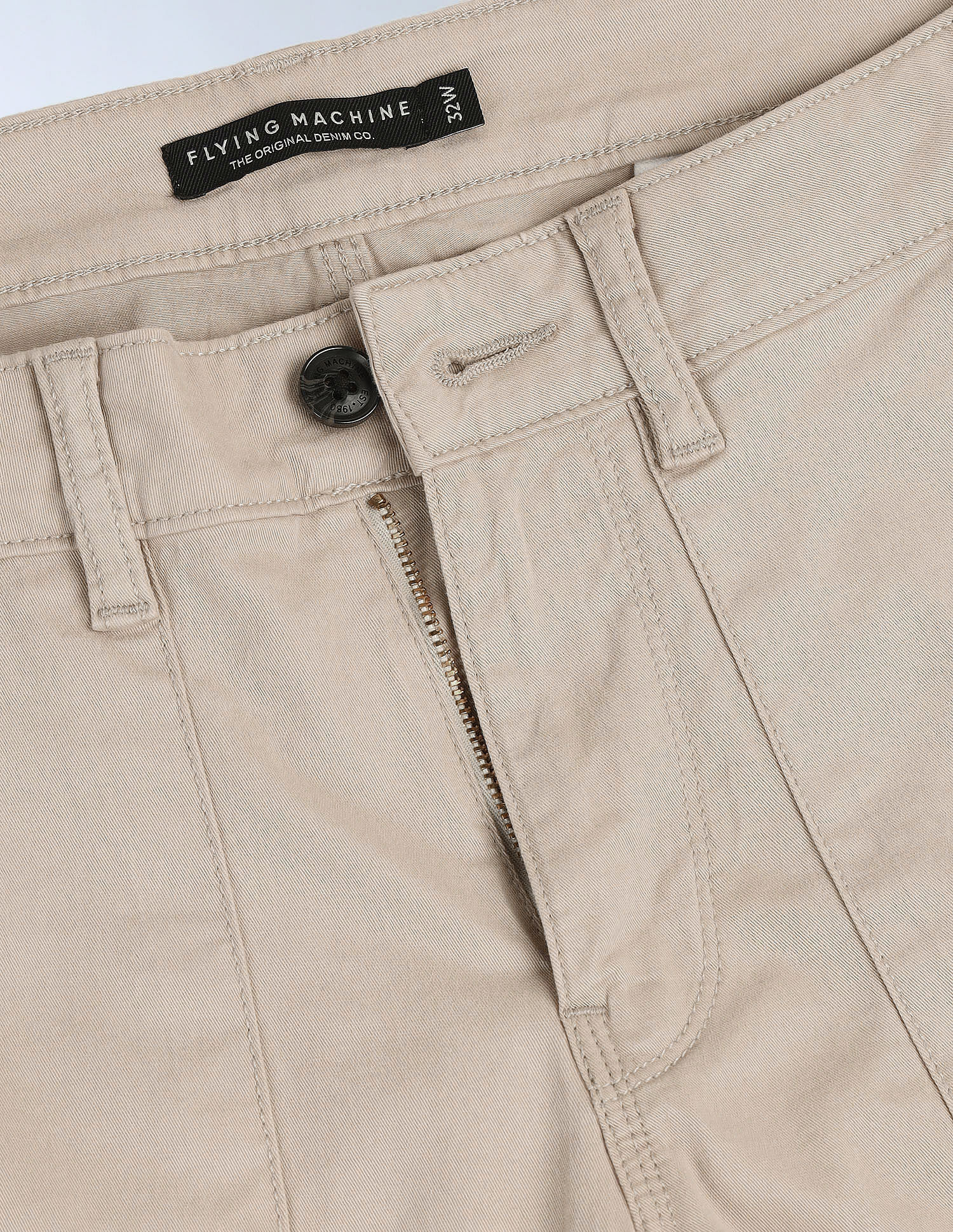 Flying Machine Mid Rise Relaxed Tapered Fit Cargo Trouser