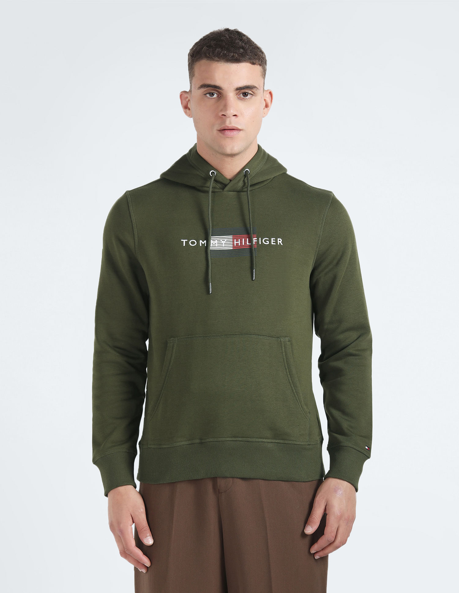 Tommy Hilfiger Brand Embroidered Hooded Sweatshirt