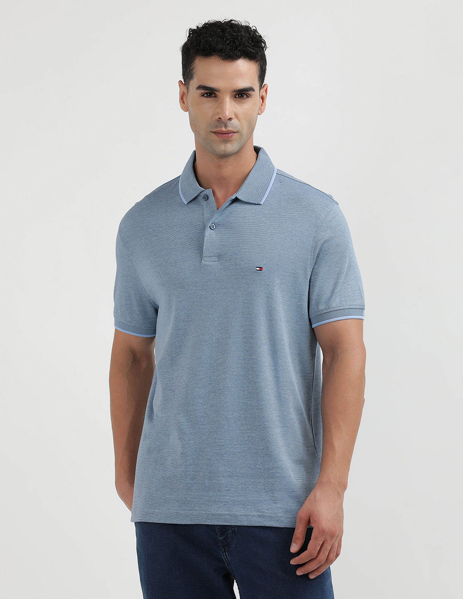 Tommy Hilfiger Two Tone Interlock Polo Shirt