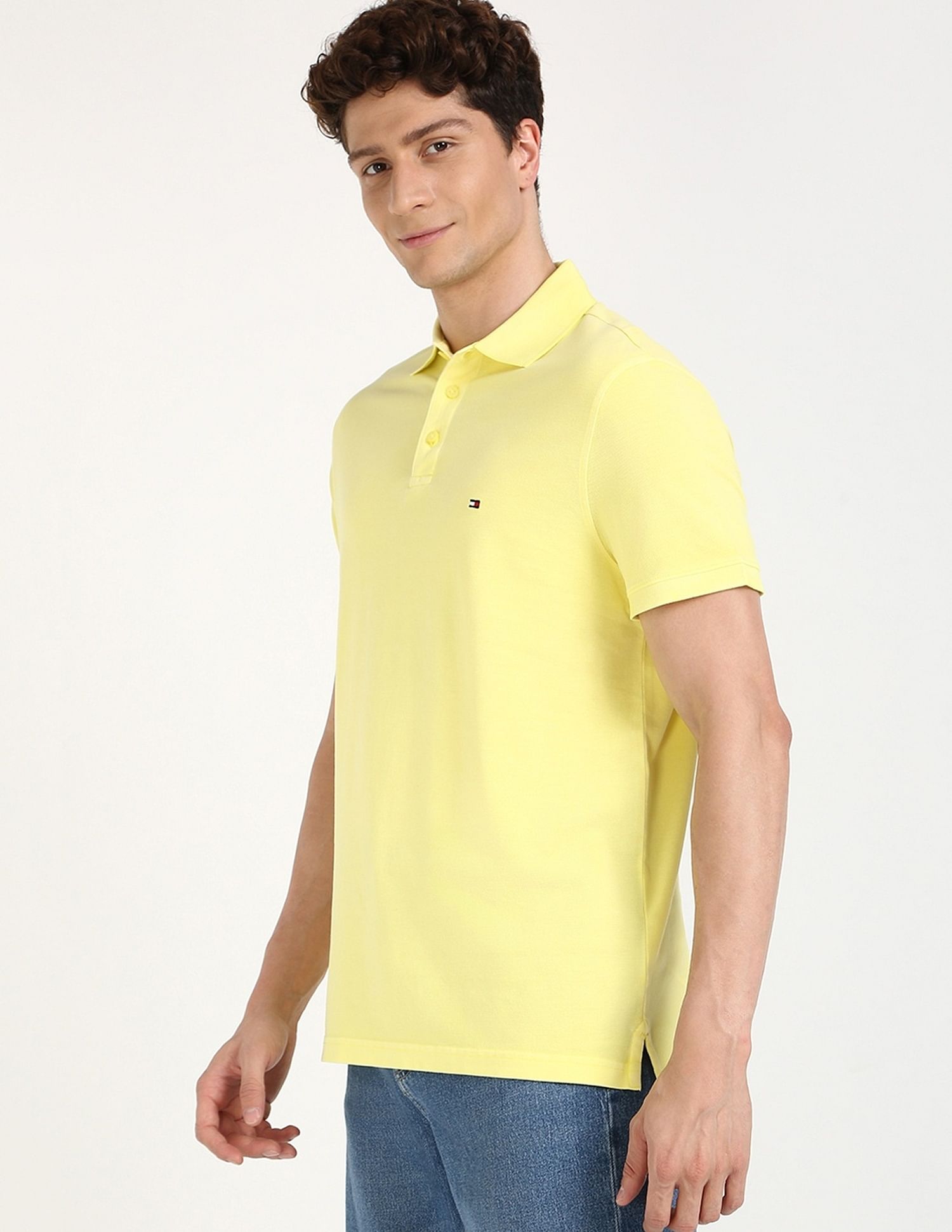 Tommy Hilfiger Solid Regular-Fit Cotton Polo Shirt