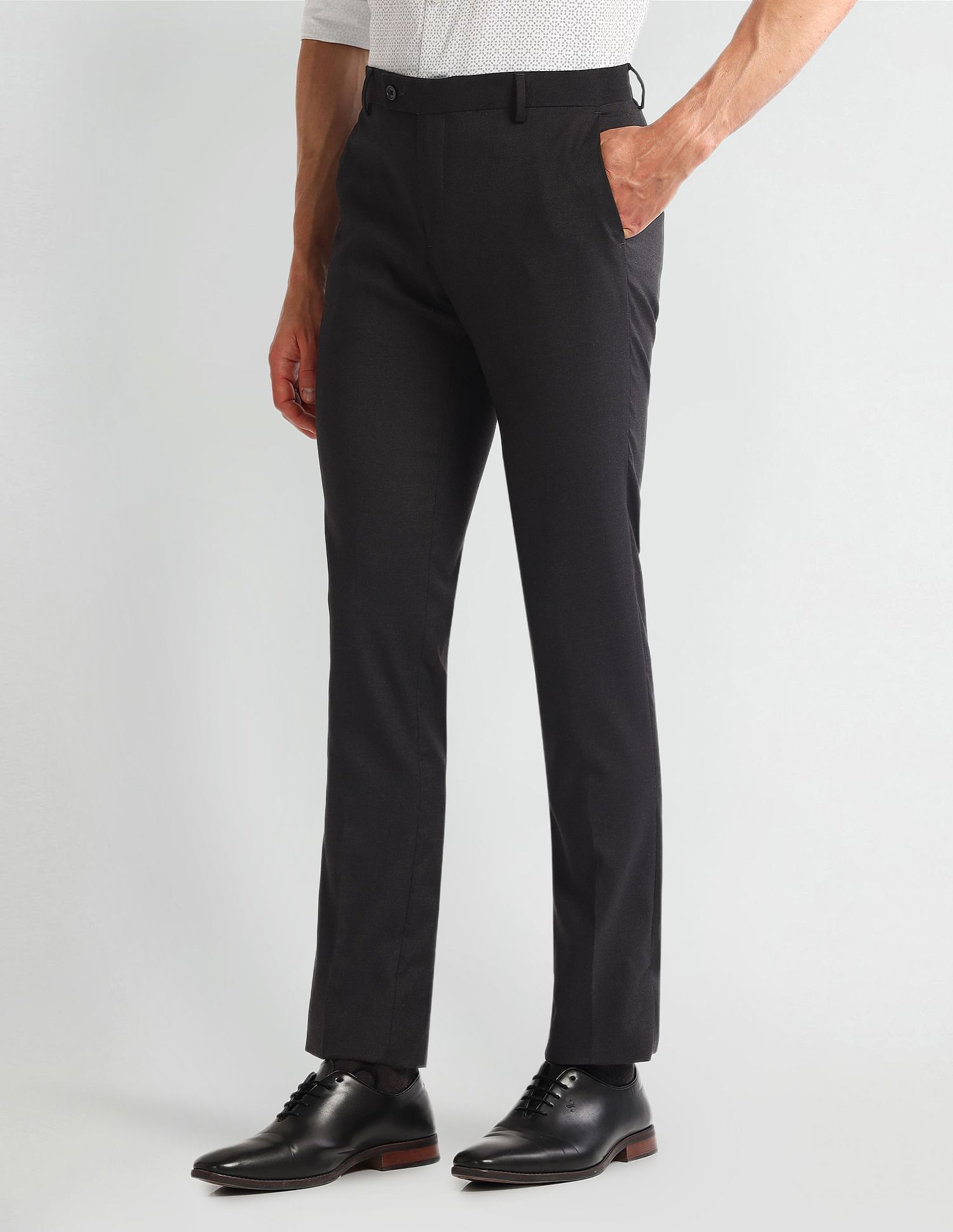 Arrow Mid Rise Tapered Fit Trousers