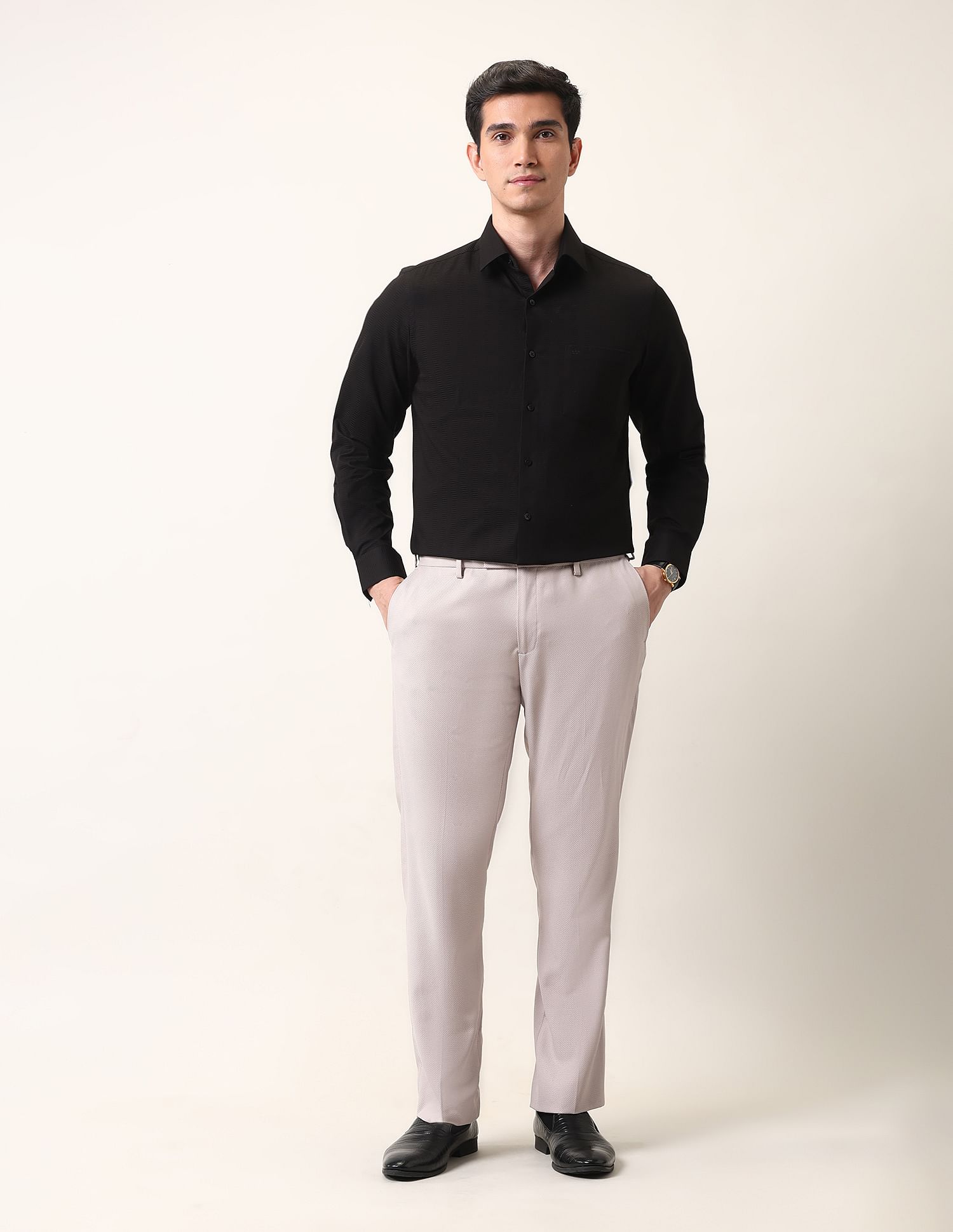 Arrow Liberty Classic Fit Textured Ceremonial Shirt