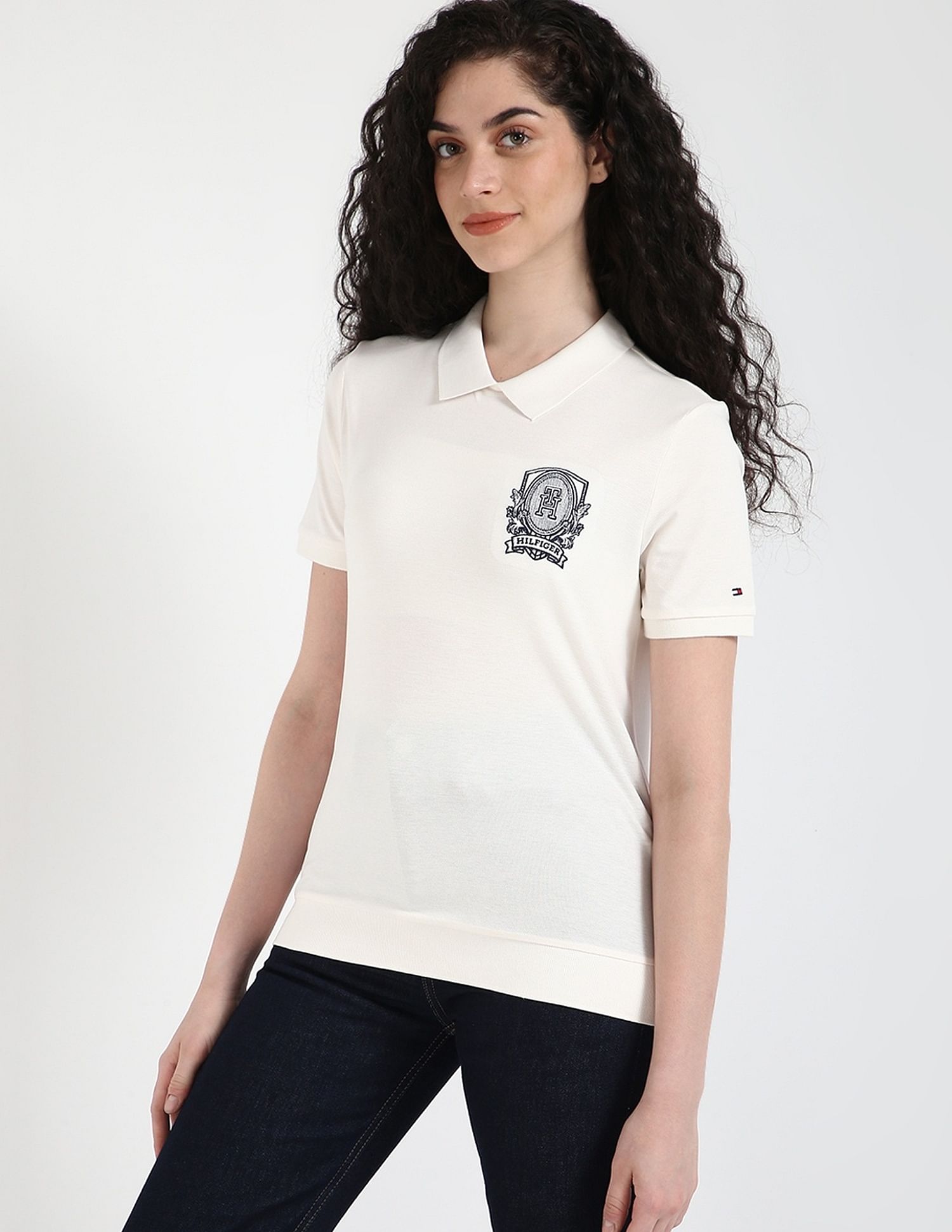 Tommy Hilfiger Embroidered Logo Regular-Fit Cotton Polo T-Shirt