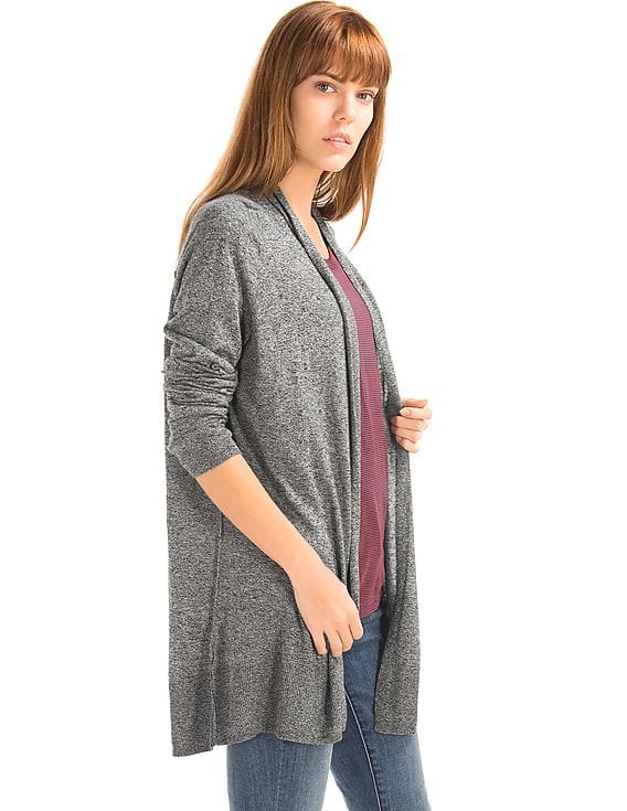 Buy GAP Women Women Grey Easy Open Front Cardigan - NNNOW.com