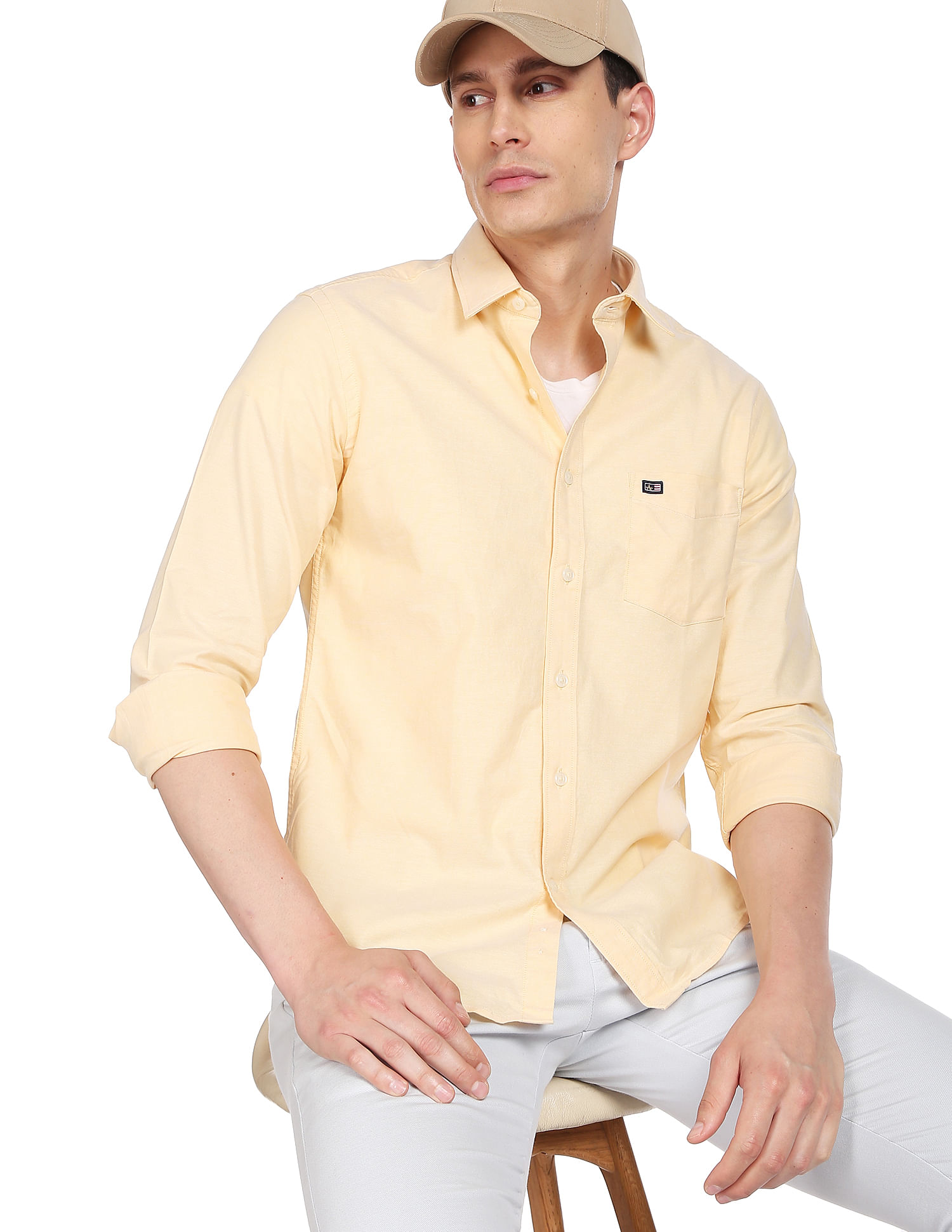 Buy Arrow Sports Oxford Weave Manhattan Slim Fit Shirt - NNNOW.com