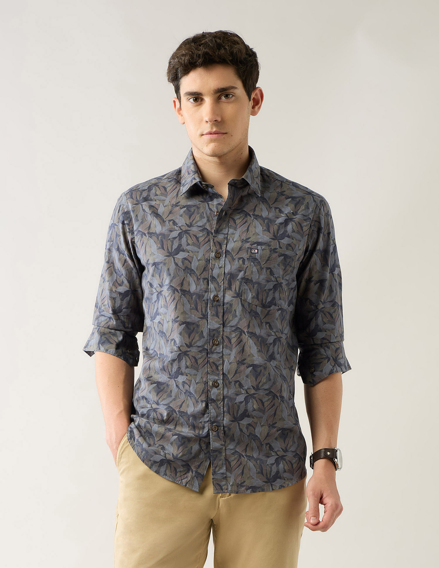 Arrow Sport Tropical Printed Printed Slim Fit Shirt