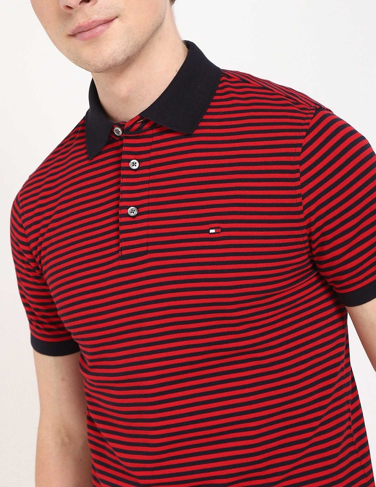 Tommy Hilfiger Striped Slim-Fit Cotton T-Shirt