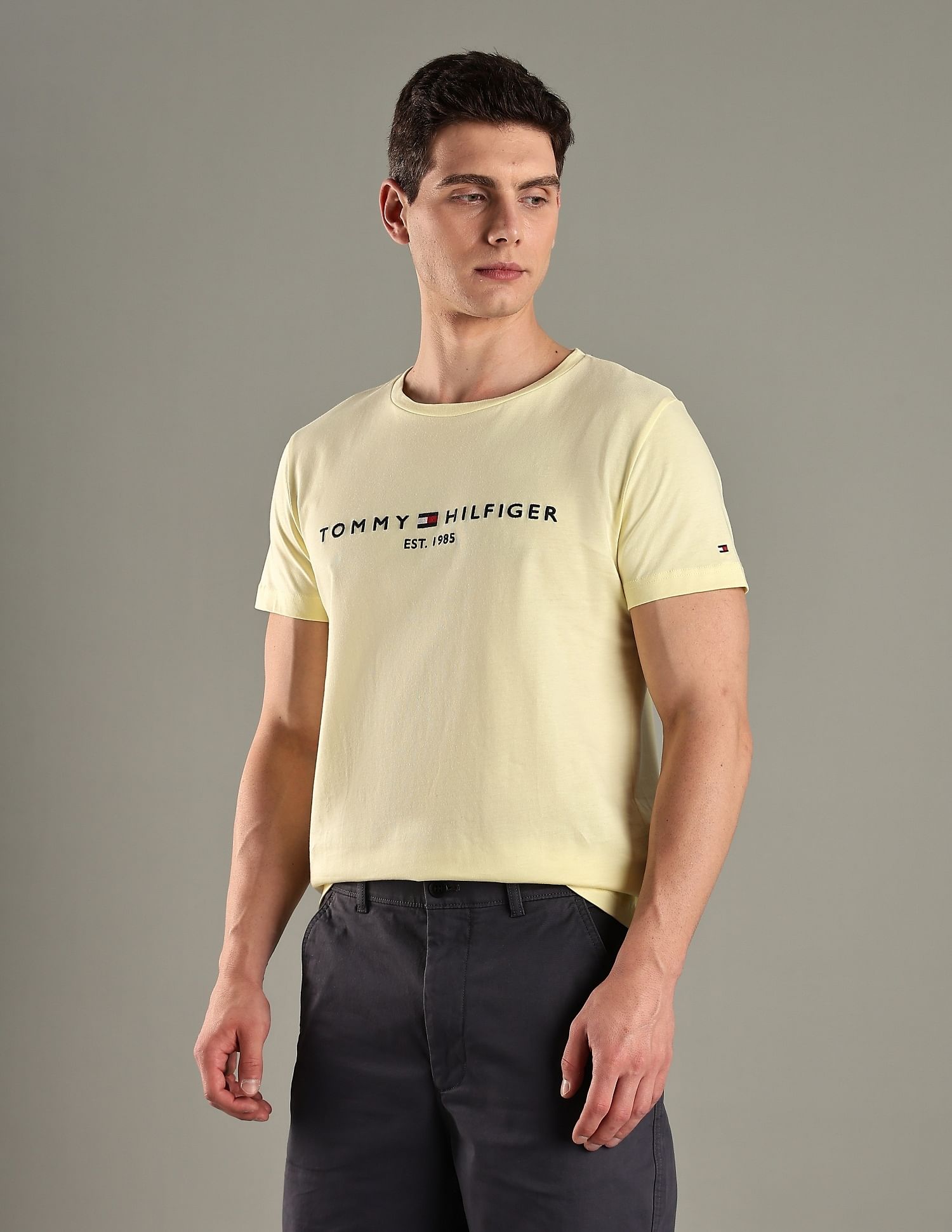 Tommy Hilfiger Embroidered Logo Regular-Fit Cotton T-Shirt