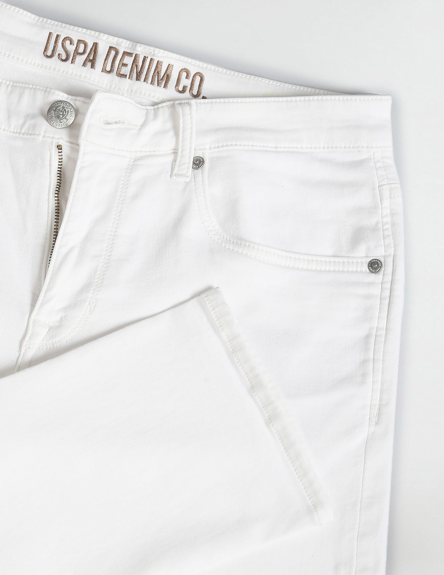 U.S. Polo Assn. Denim Co. Brandon Slim Tapered White Jeans