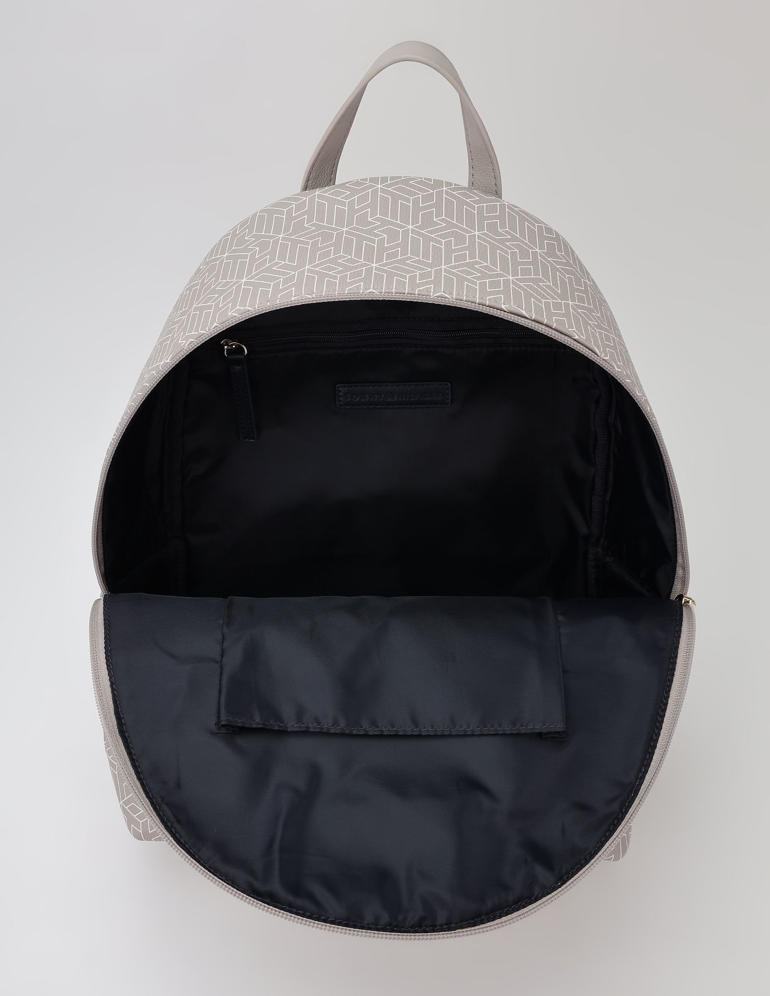 Tommy Hilfiger Logo Brown Pu Backpack