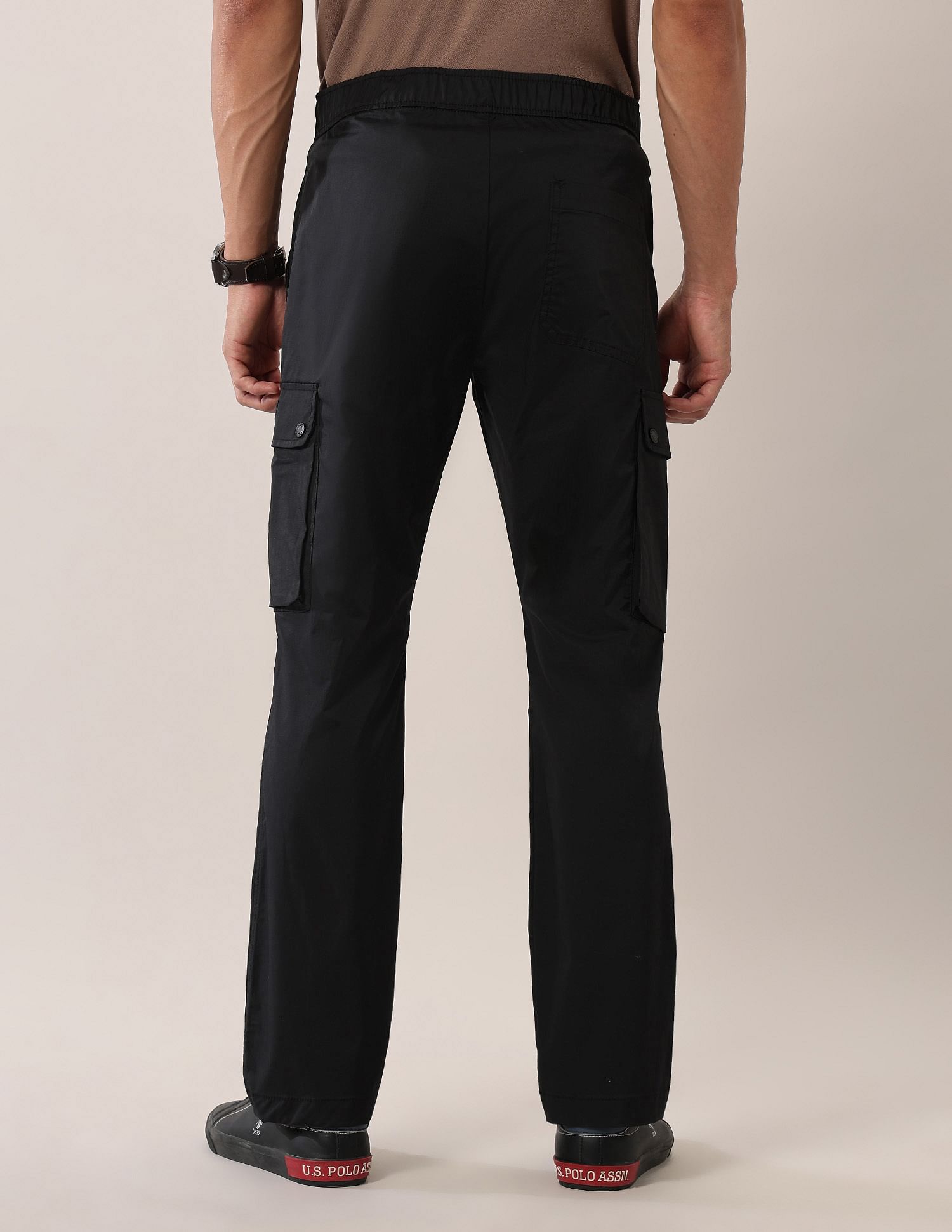 U.S. Polo Assn. Denim Co. Mid Rise Solid Straight Fit Cargos