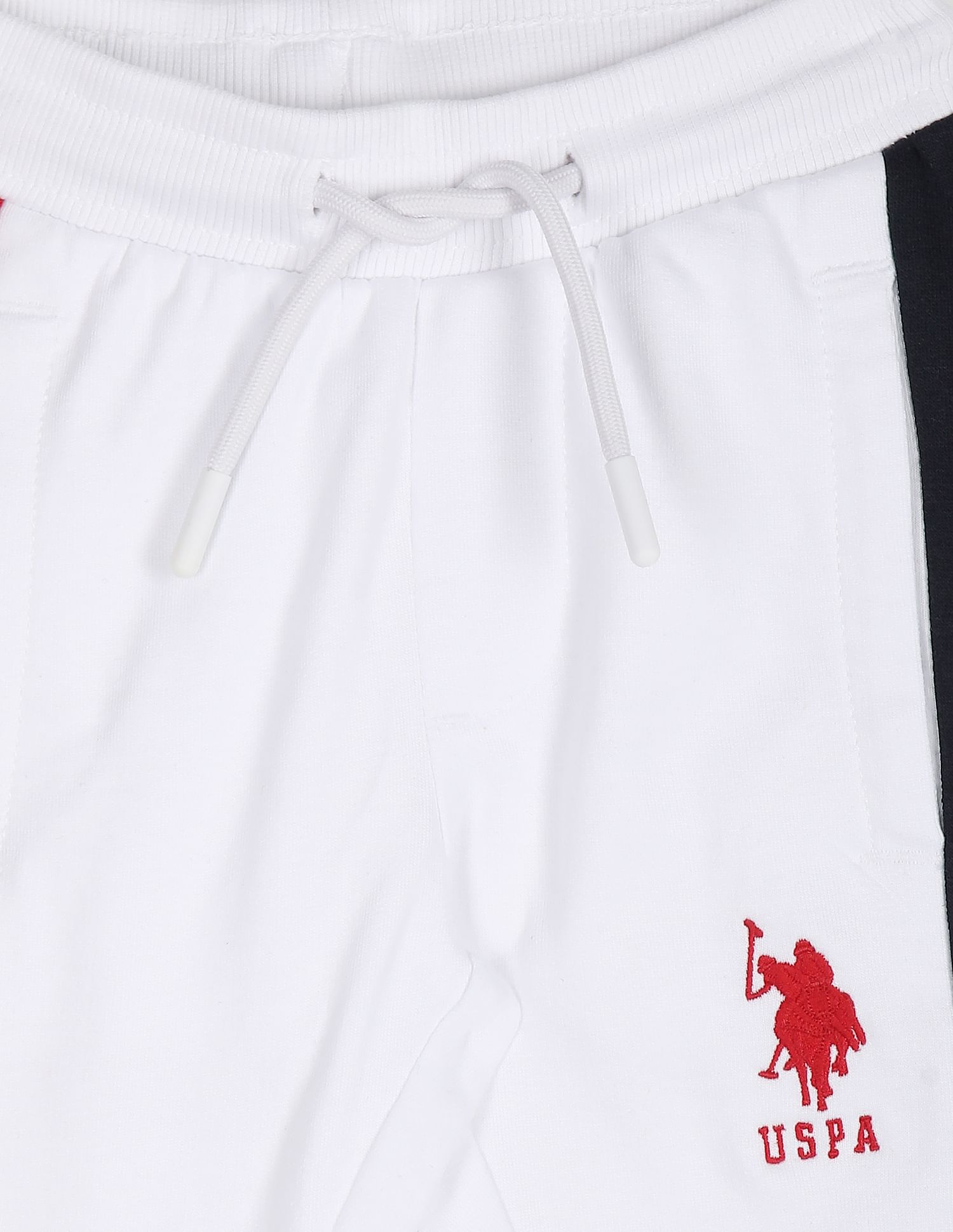 U.S. Polo Assn. Kids Brand Tape Panelled Cotton Track Pants