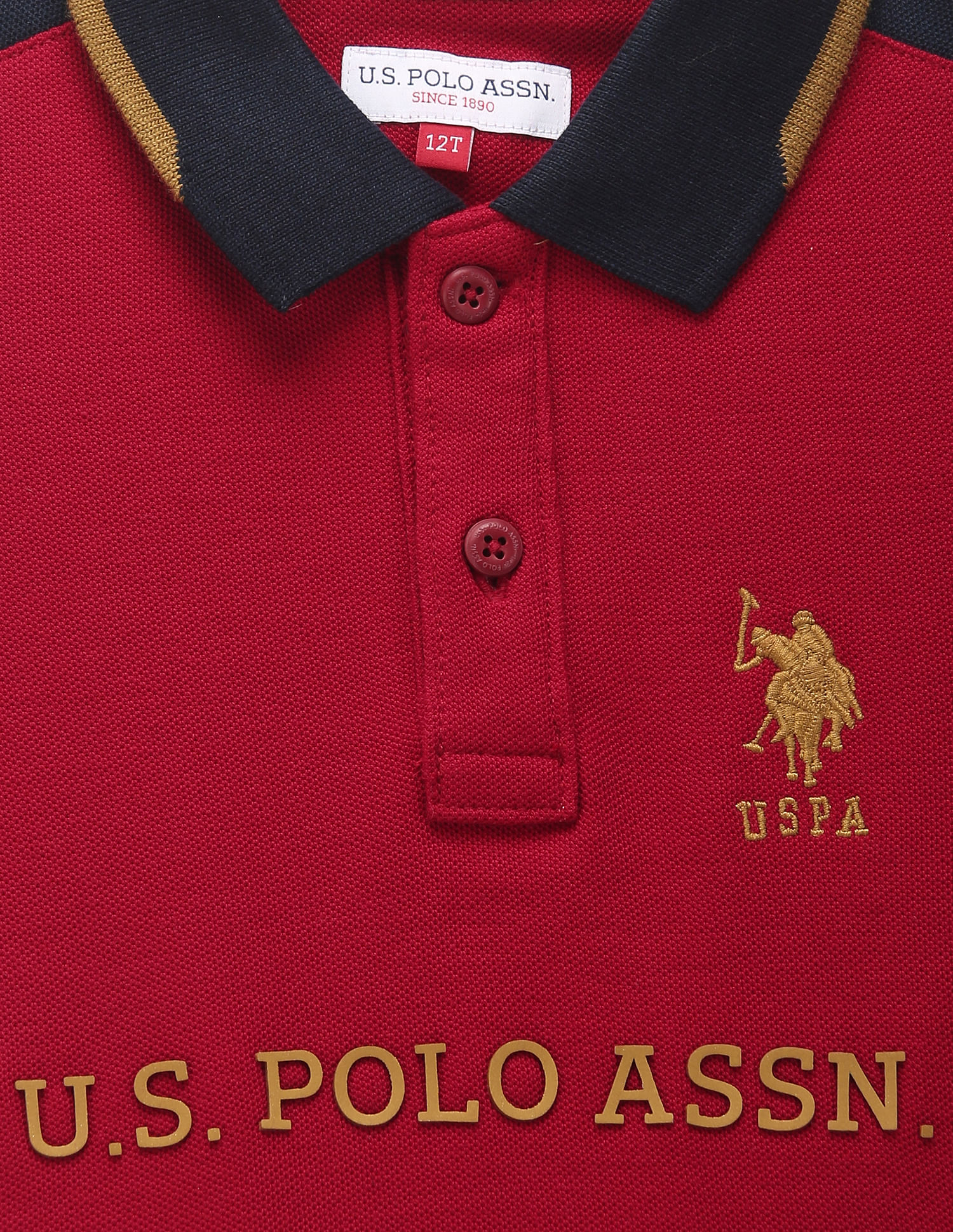 U.S. Polo Assn. Kids Boys Brand Print Polo Shirt