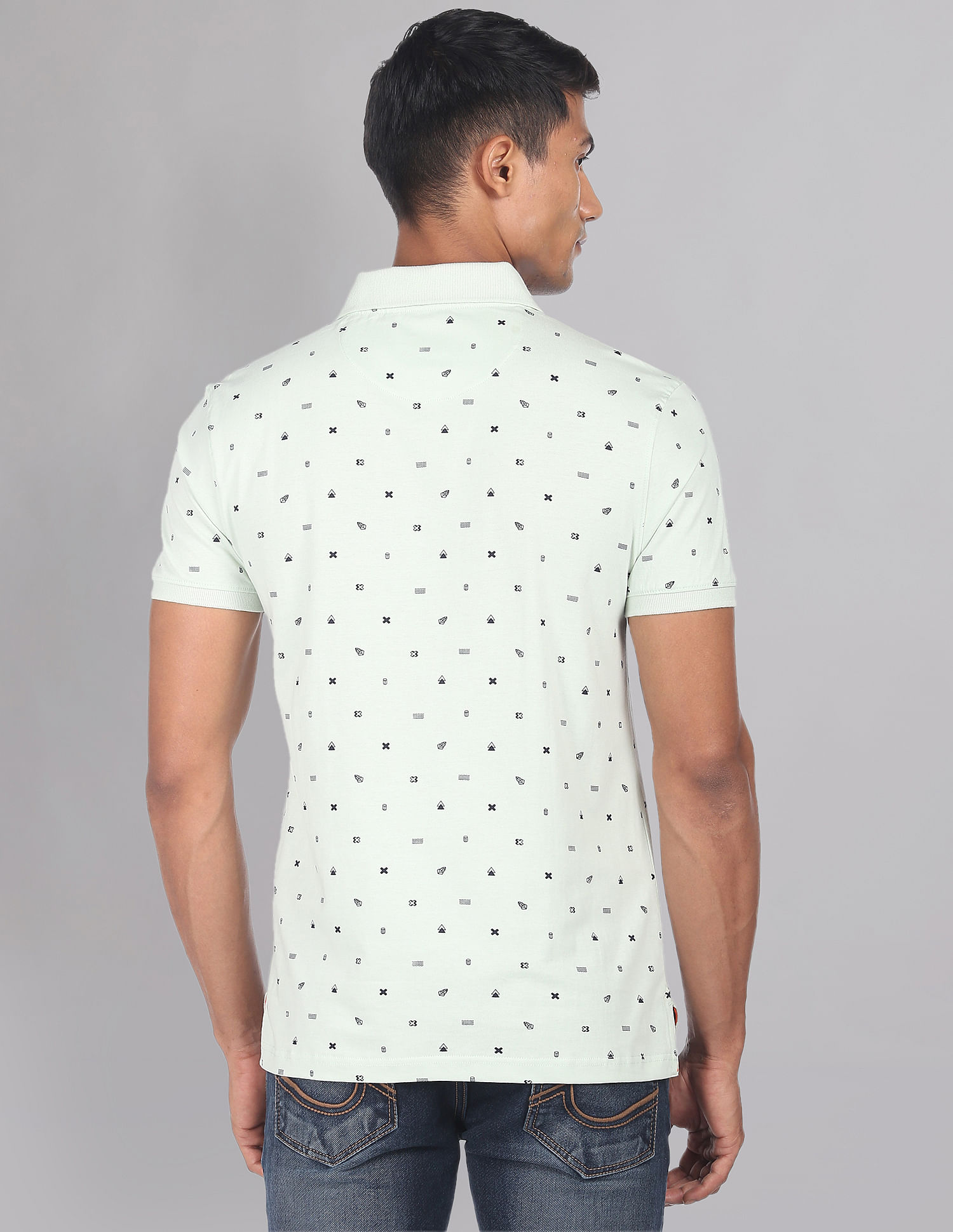 AD by Arvind Modern All Over Print Polo Shirt