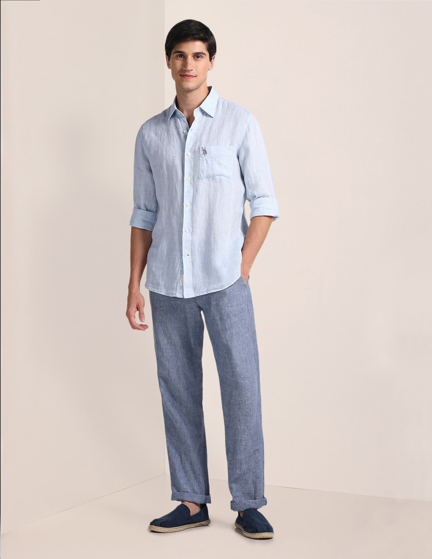 U.S. Polo Assn. Tailored Fit Linen Shirt
