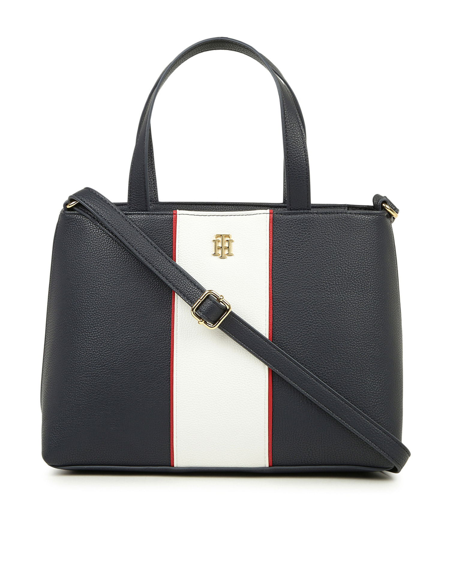 Tommy Hilfiger Pebble PVC Colour Block Satchel Bag