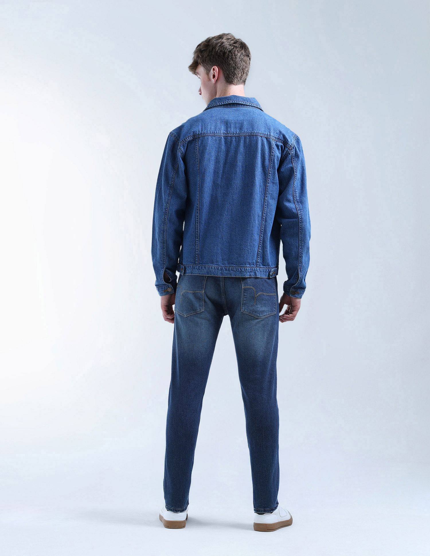 Flying Machine Mid Rise Slash Slim Tapered Fit Jeans