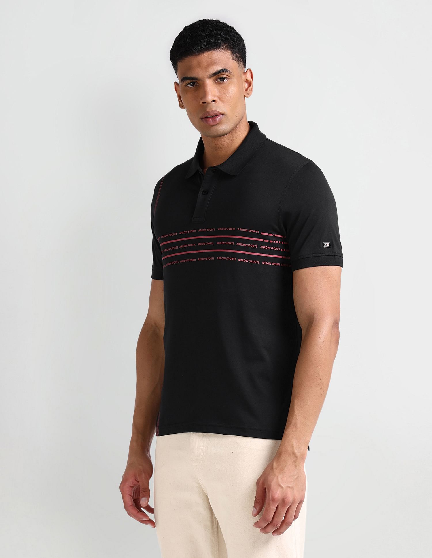 Arrow Sport Brand Print Polo Shirt