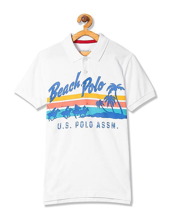 U.S. Polo Assn. Kids Boys Graphic Print Polo Shirt