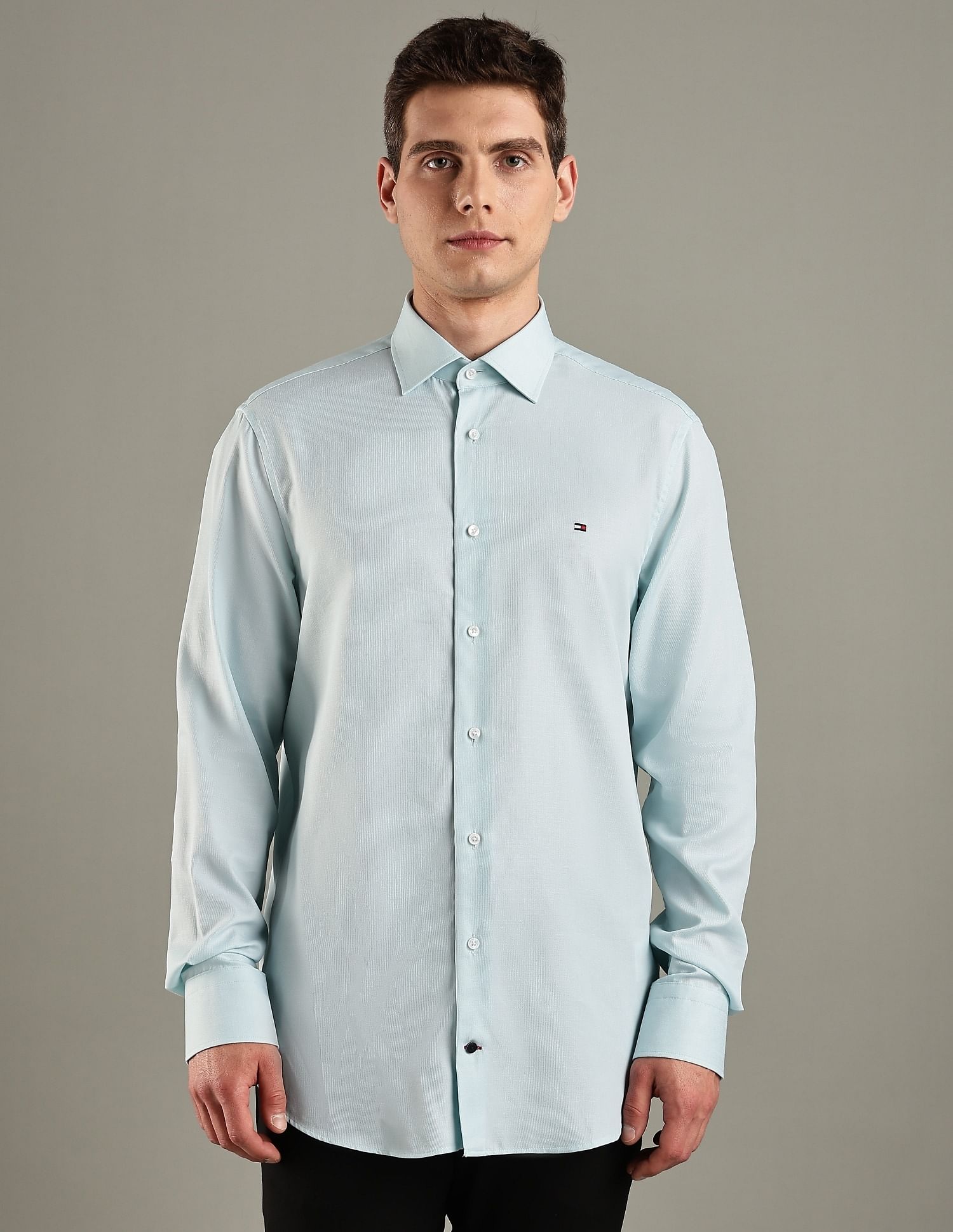 Tommy Hilfiger Solid Regular-Fit Lyocell Woven Shirt