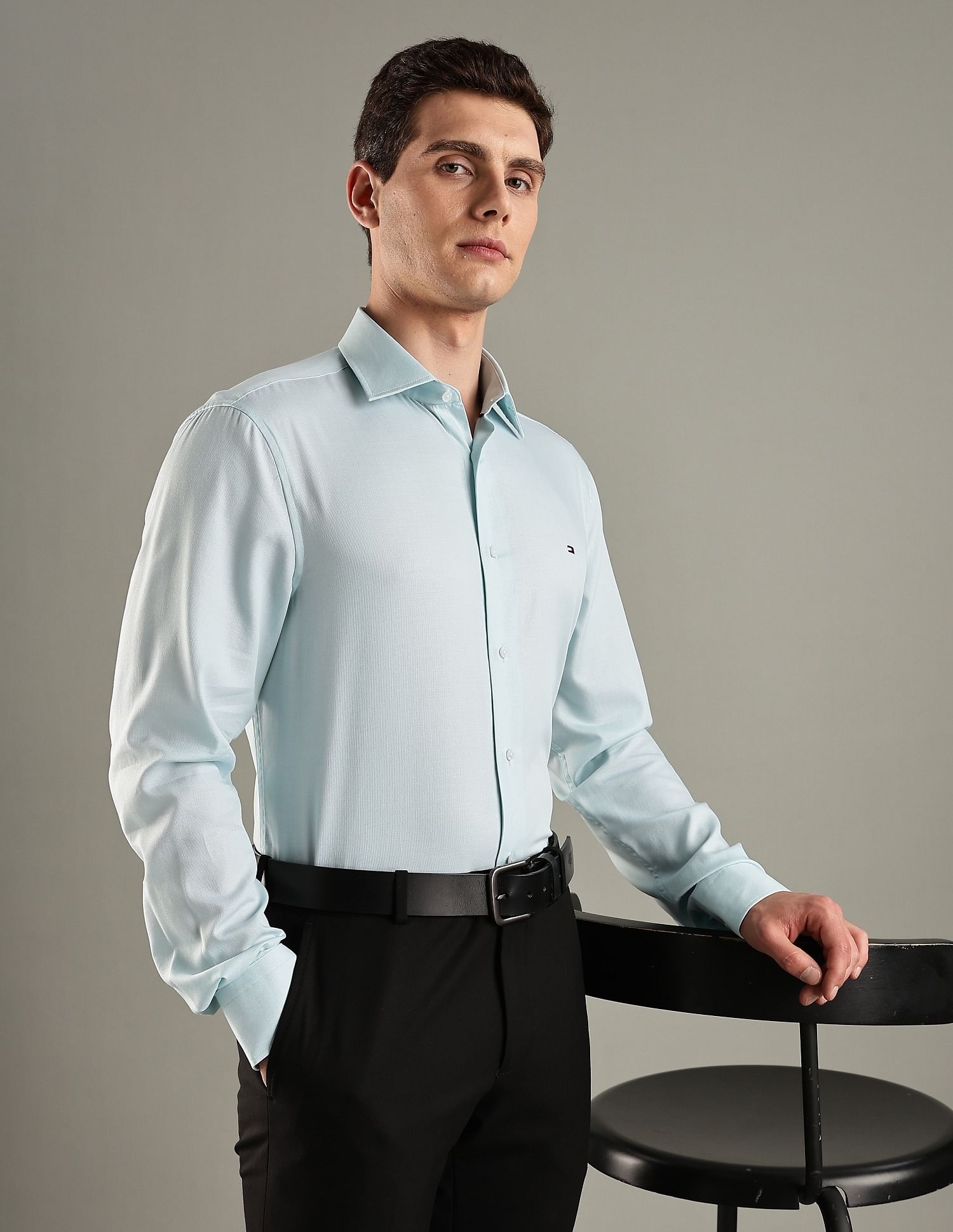 Tommy Hilfiger Solid Regular-Fit Lyocell Woven Shirt