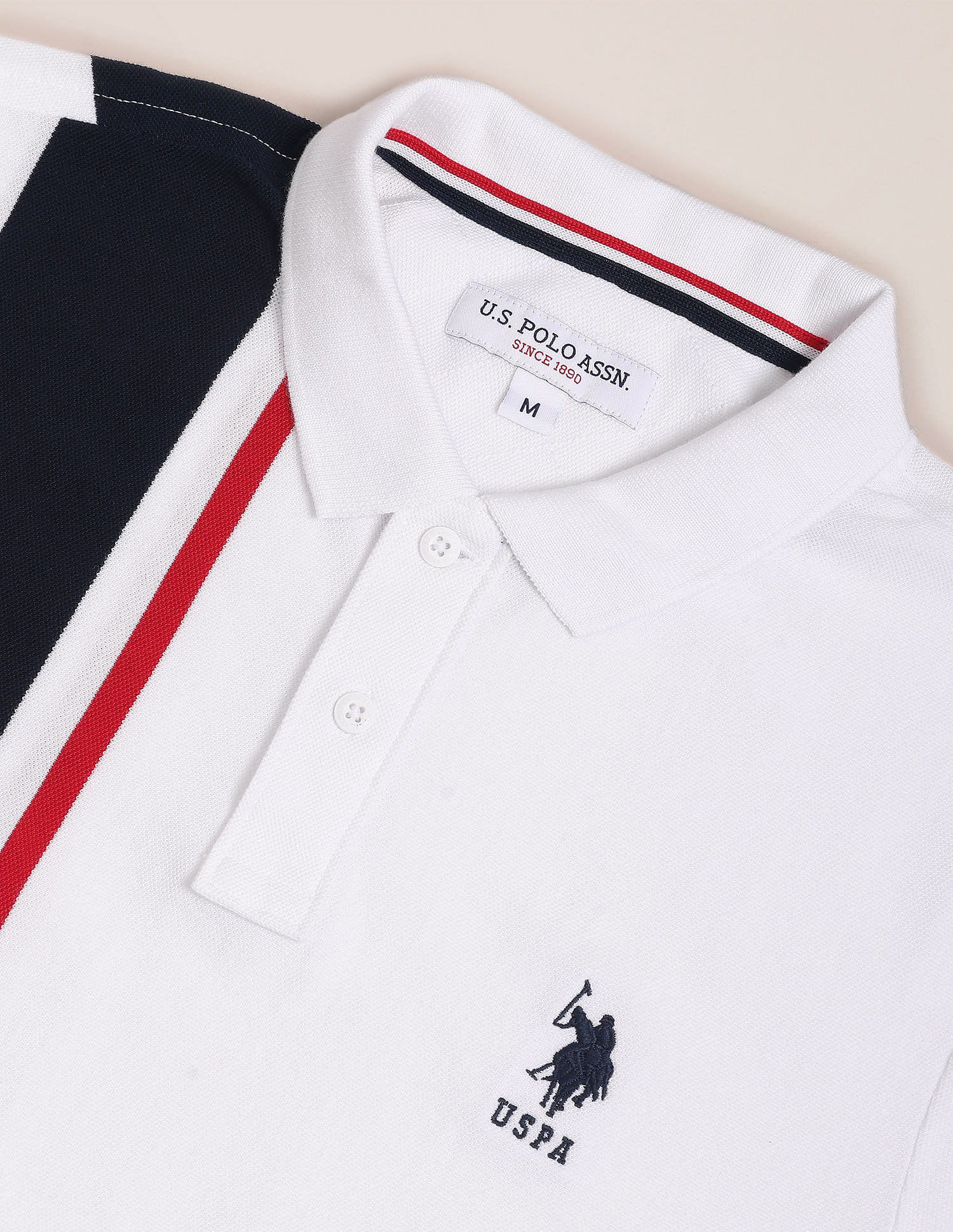 Buy . Polo Assn. Slim Fit Engineered Stripe Polo Shirt 