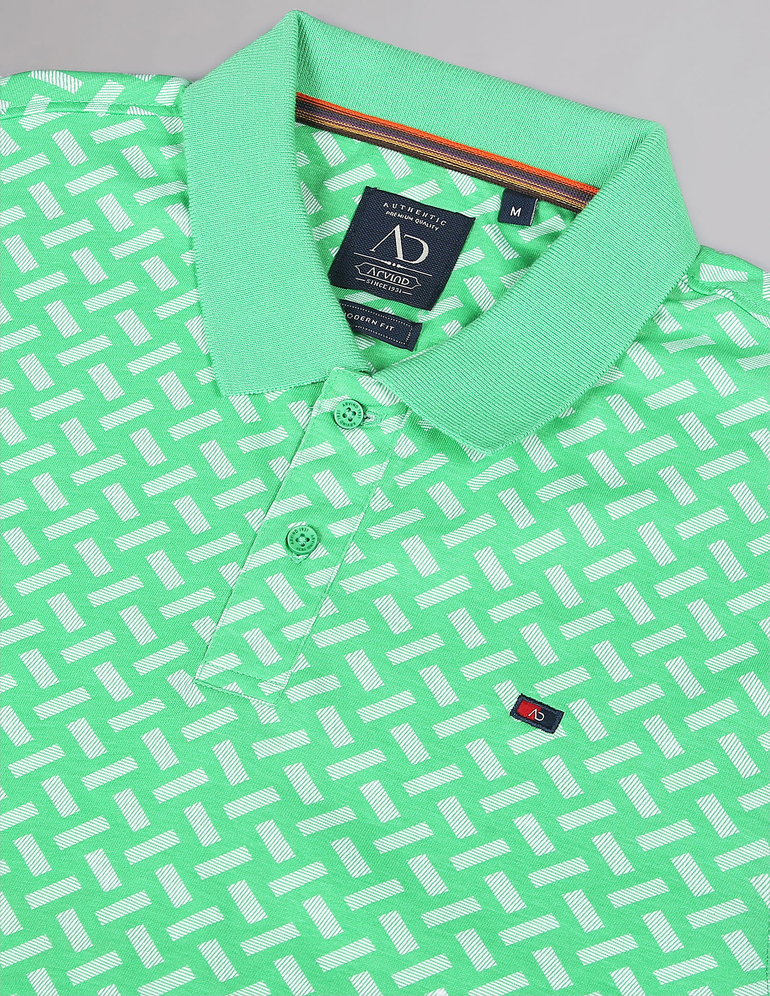 AD by Arvind Modern All Over Print Polo Shirt