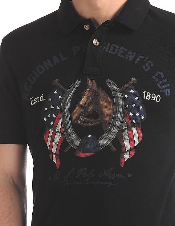 U.S. Polo Assn. Denim Co. Muscle Fit Printed Polo Shirt