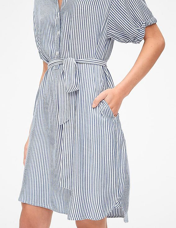 Gap striped 2025 shirt dress