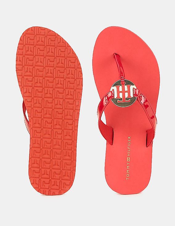 Tommy hilfiger deals beach slides women's