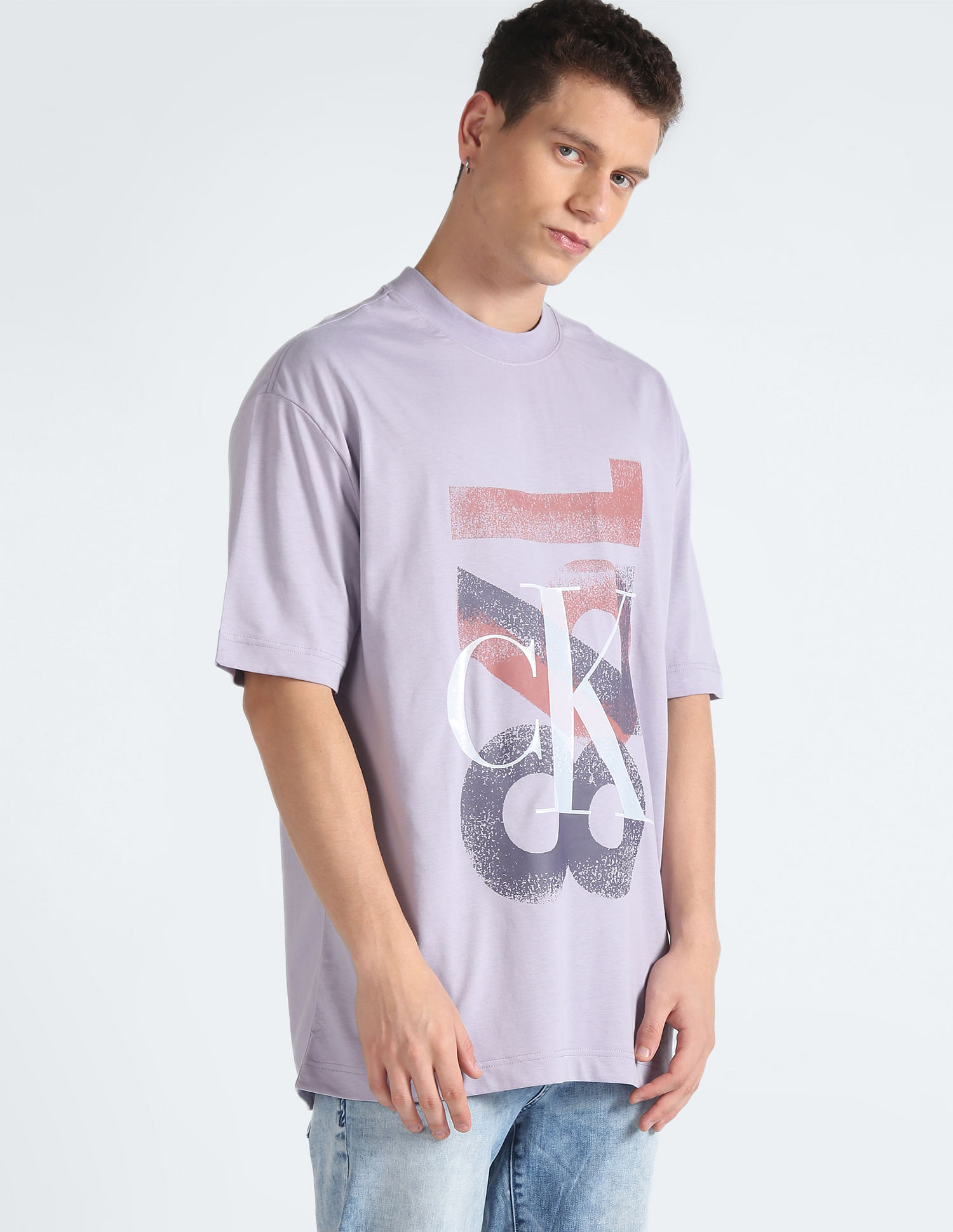 Calvin Klein Cotton Brand Print T-Shirt
