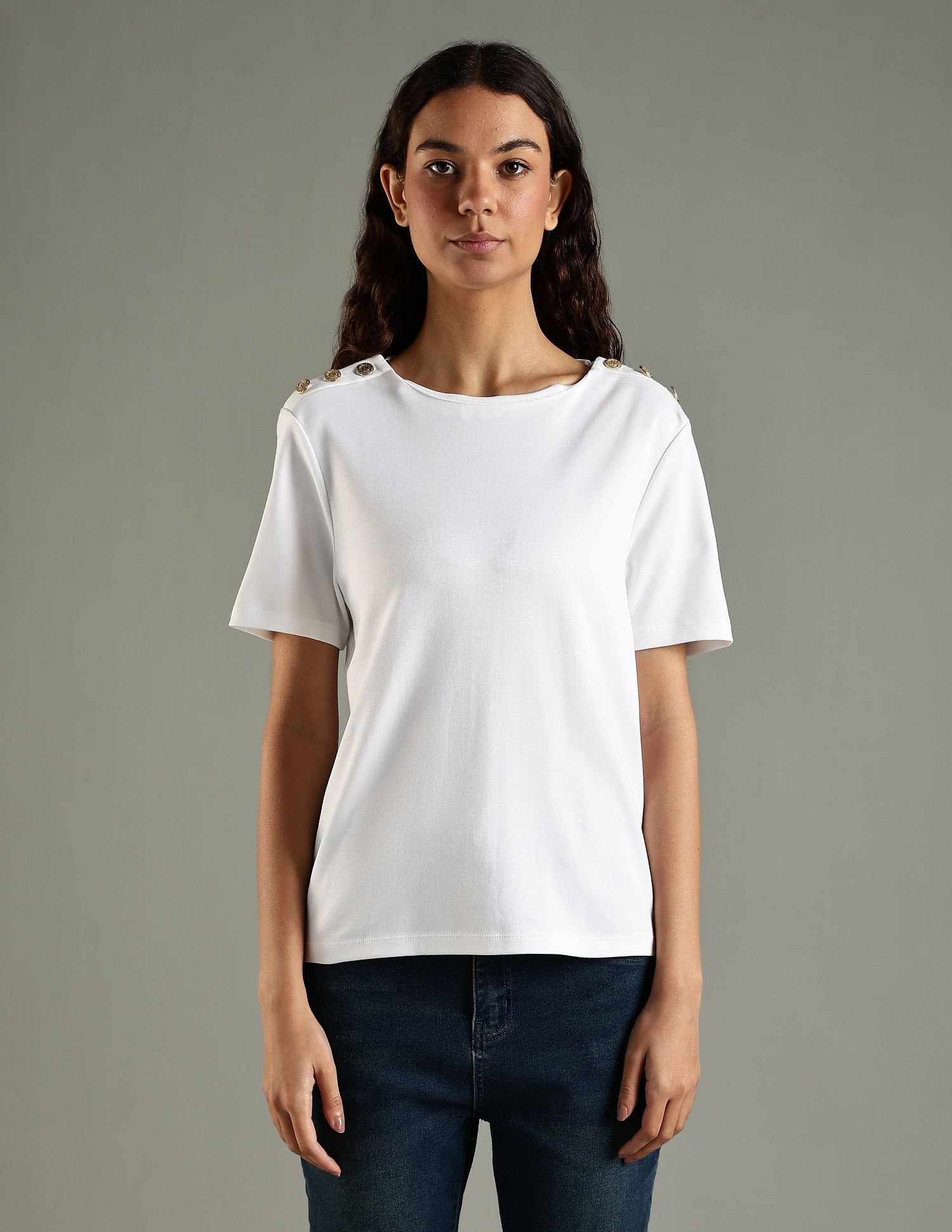 Tommy Hilfiger Solid Regular Fit Cotton T-Shirt