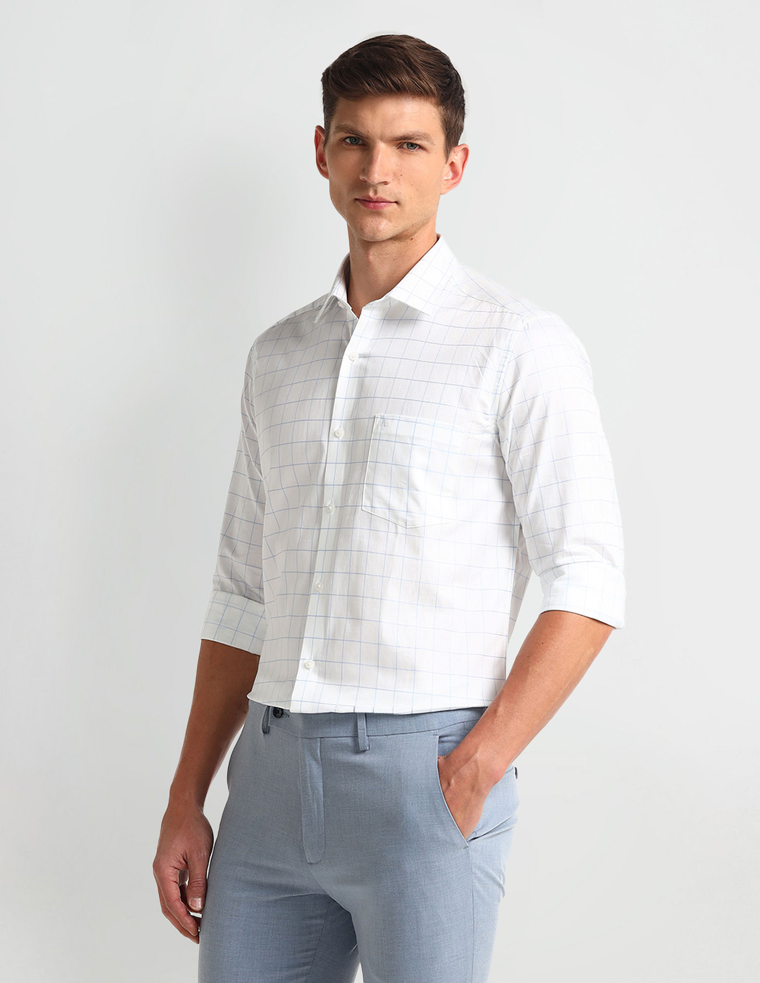 Arrow Manhattan Slim Fit Twill Shirt