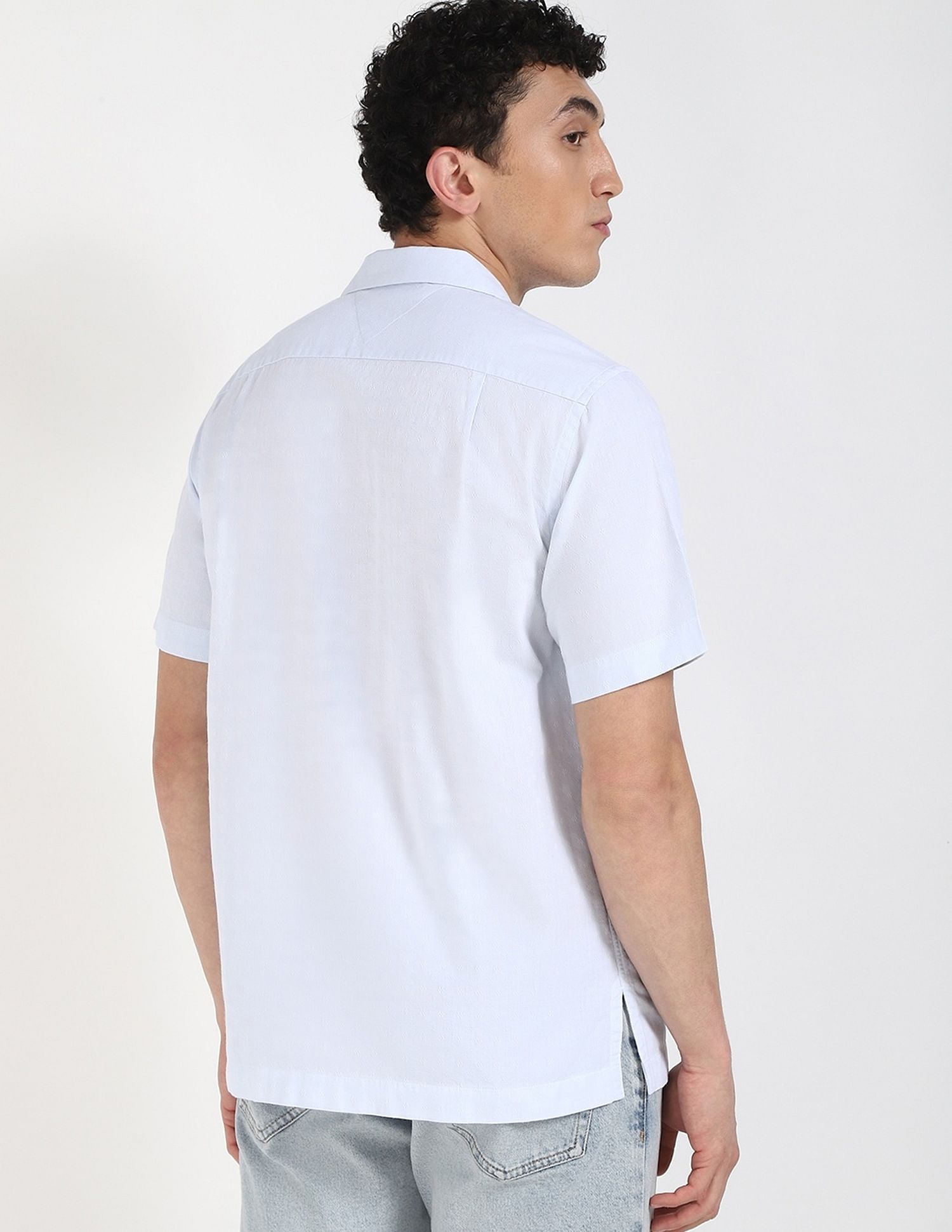 Tommy Hilfiger Solid Regular-Fit Cotton Shirt