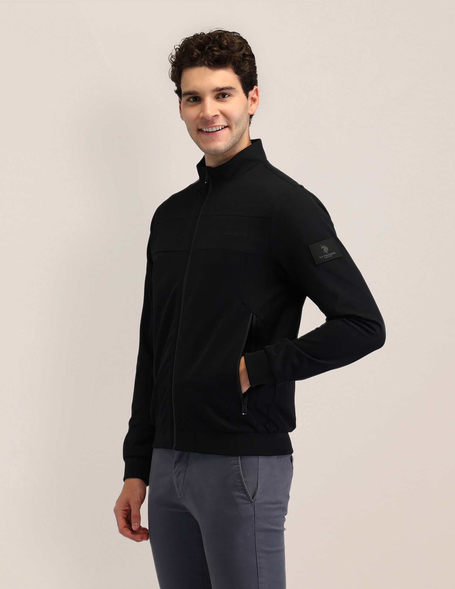 U.S. Polo Assn. Solid Regular Fit Jacket