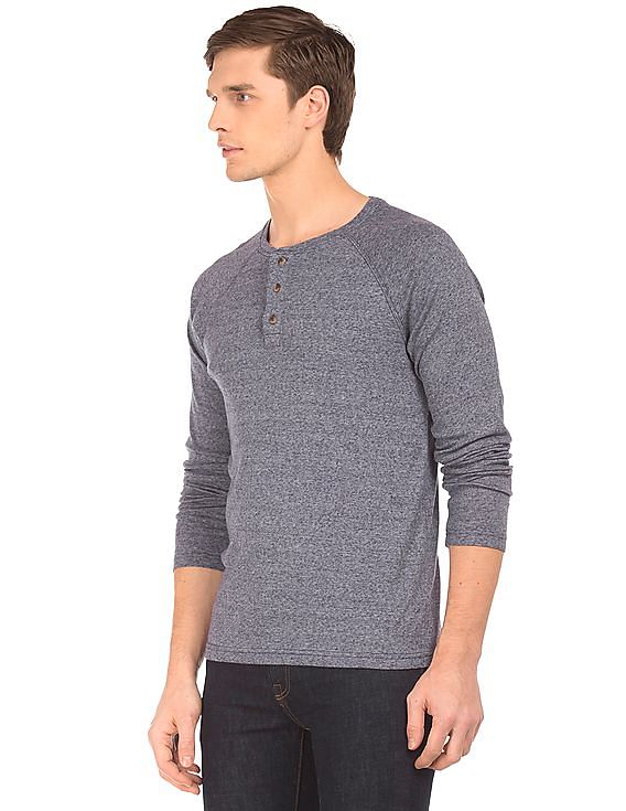 Aeropostale Long Sleeve Henley T-Shirt