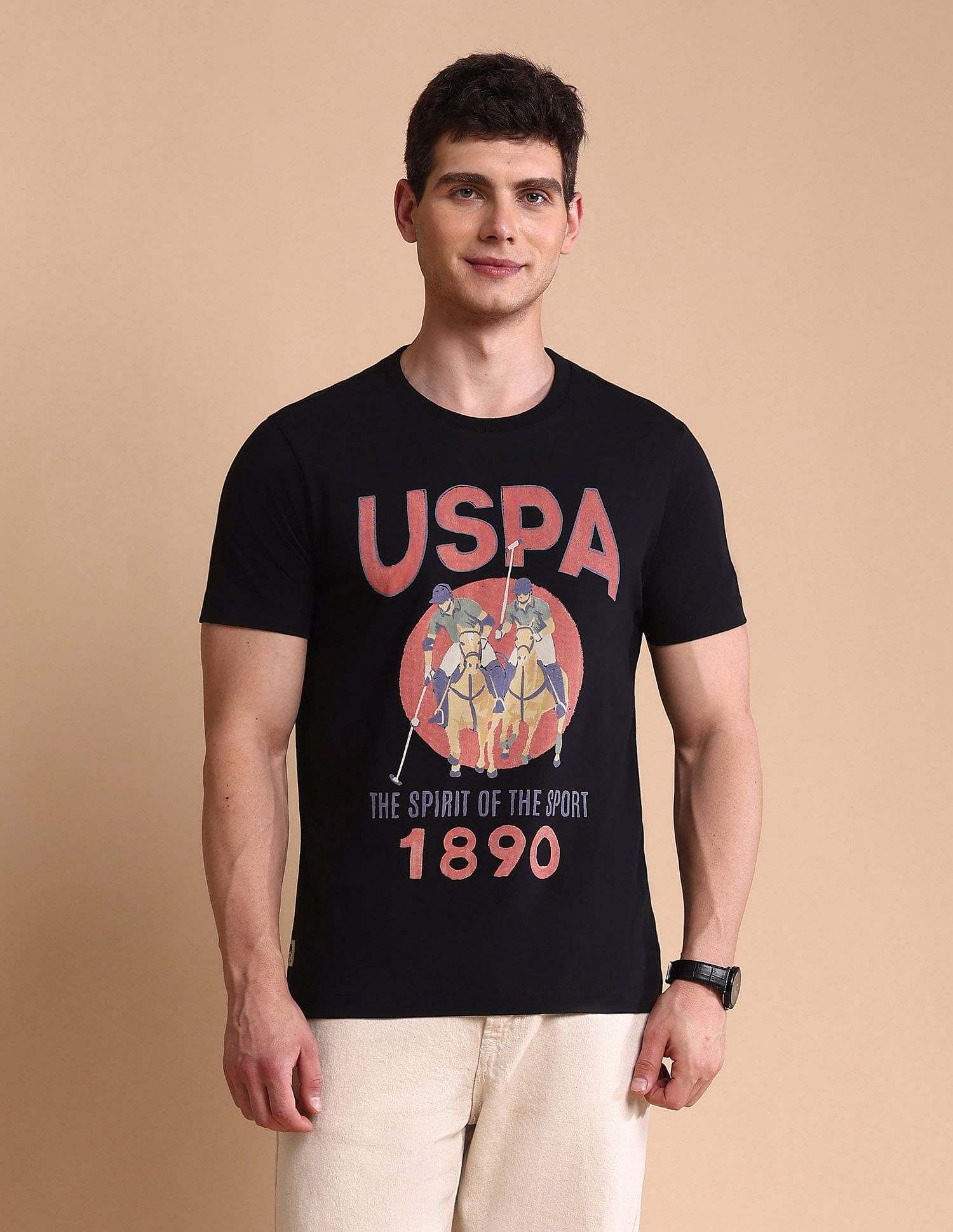 U.S. Polo Assn. Denim Co. Graphic Printed Muscle Fit T-Shirt