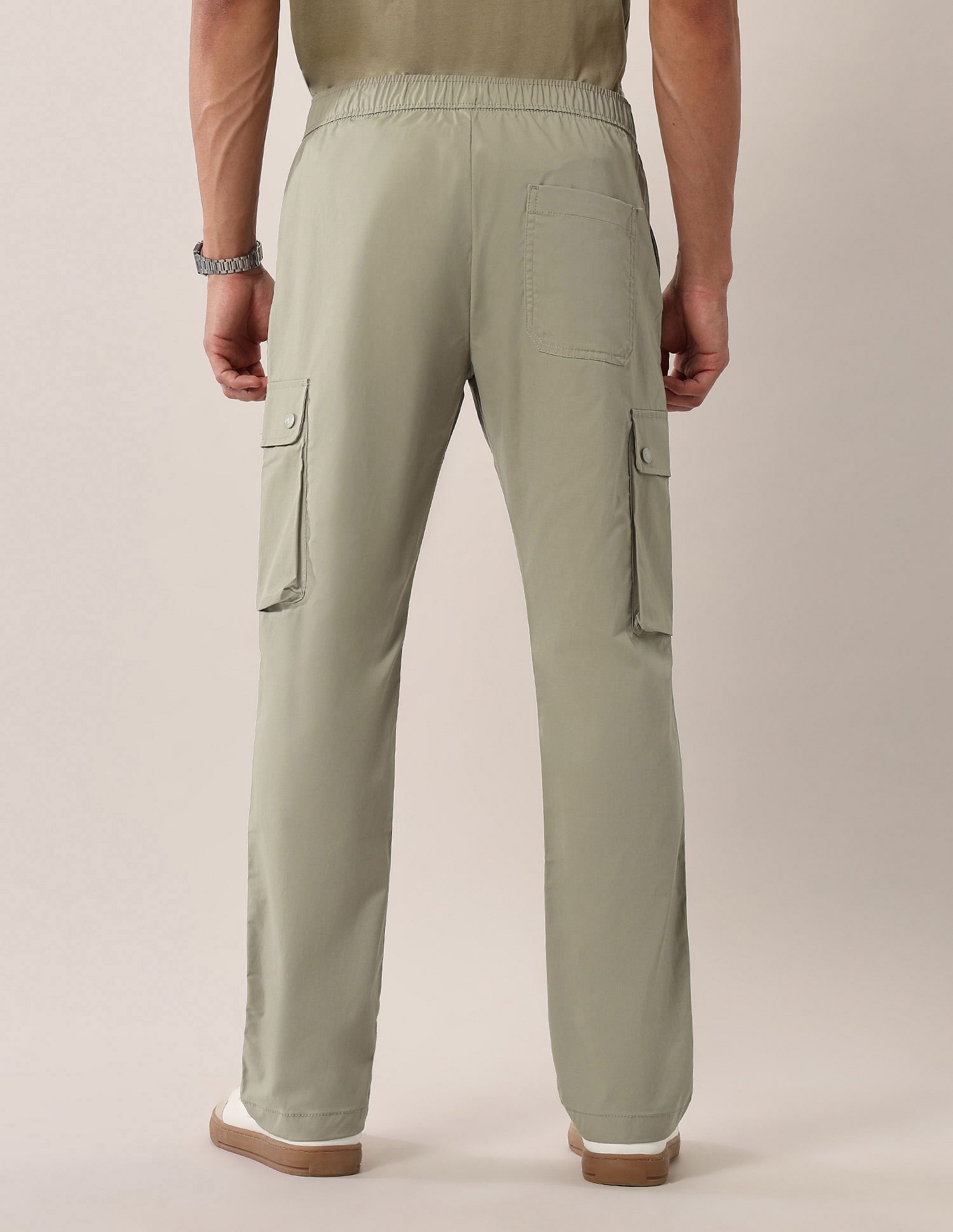 U.S. Polo Assn. Denim Co. Mid Rise Solid Straight Fit Cargos