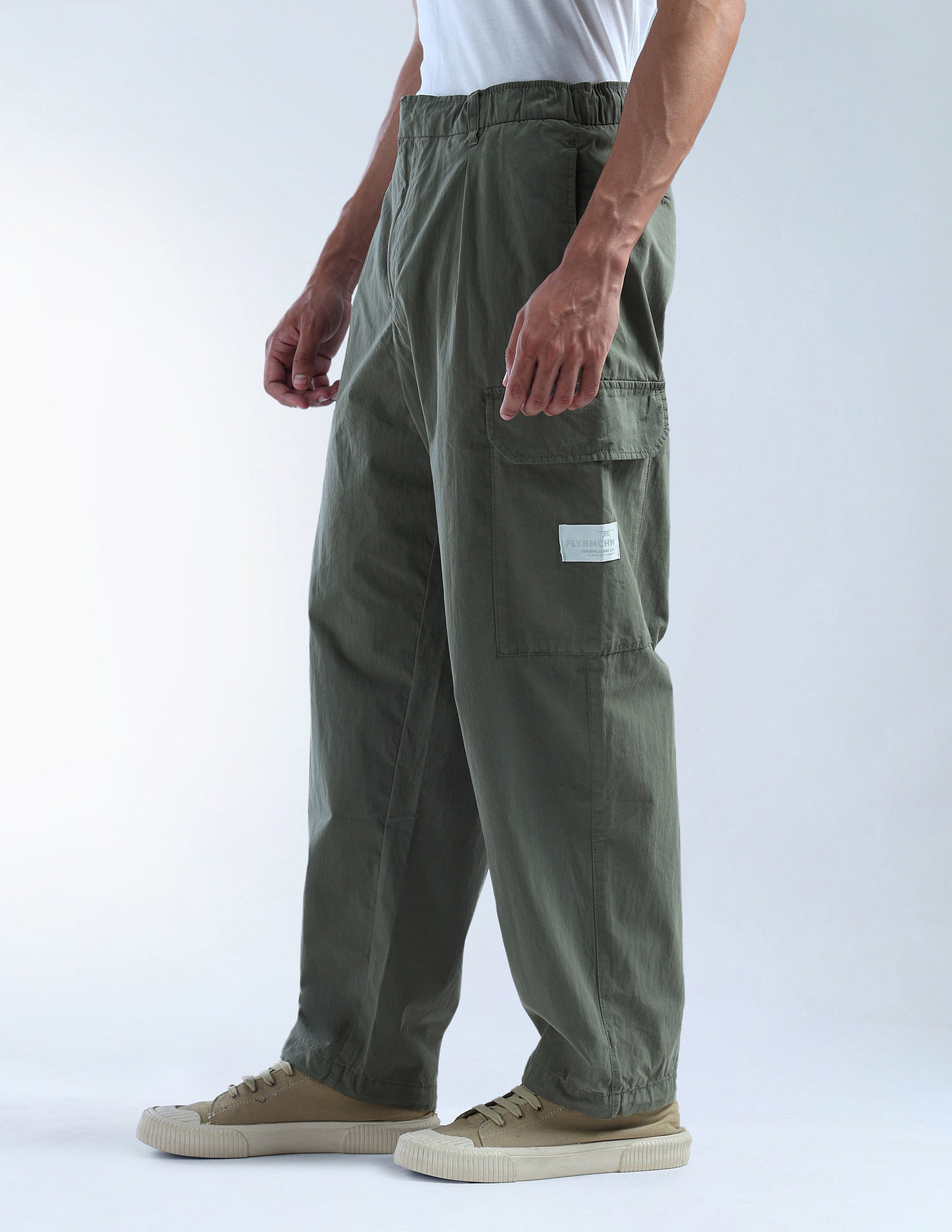 Flying Machine Mid Rise Cobain Loose Fit Cargos